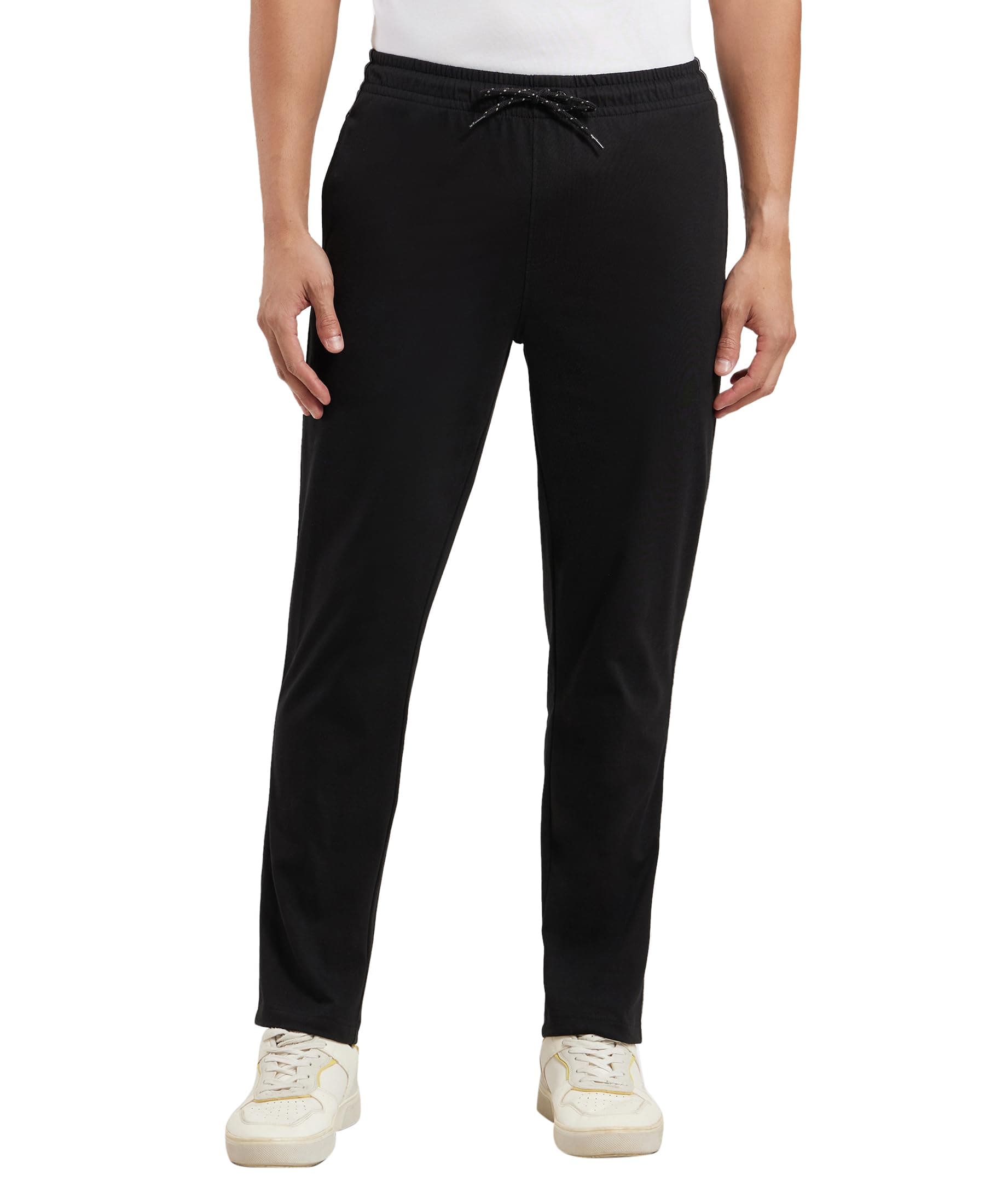 Jockey Men Regular Fit Cotton Blend Track Pants (9500-0103-BLACK Black XL_Black_XL)