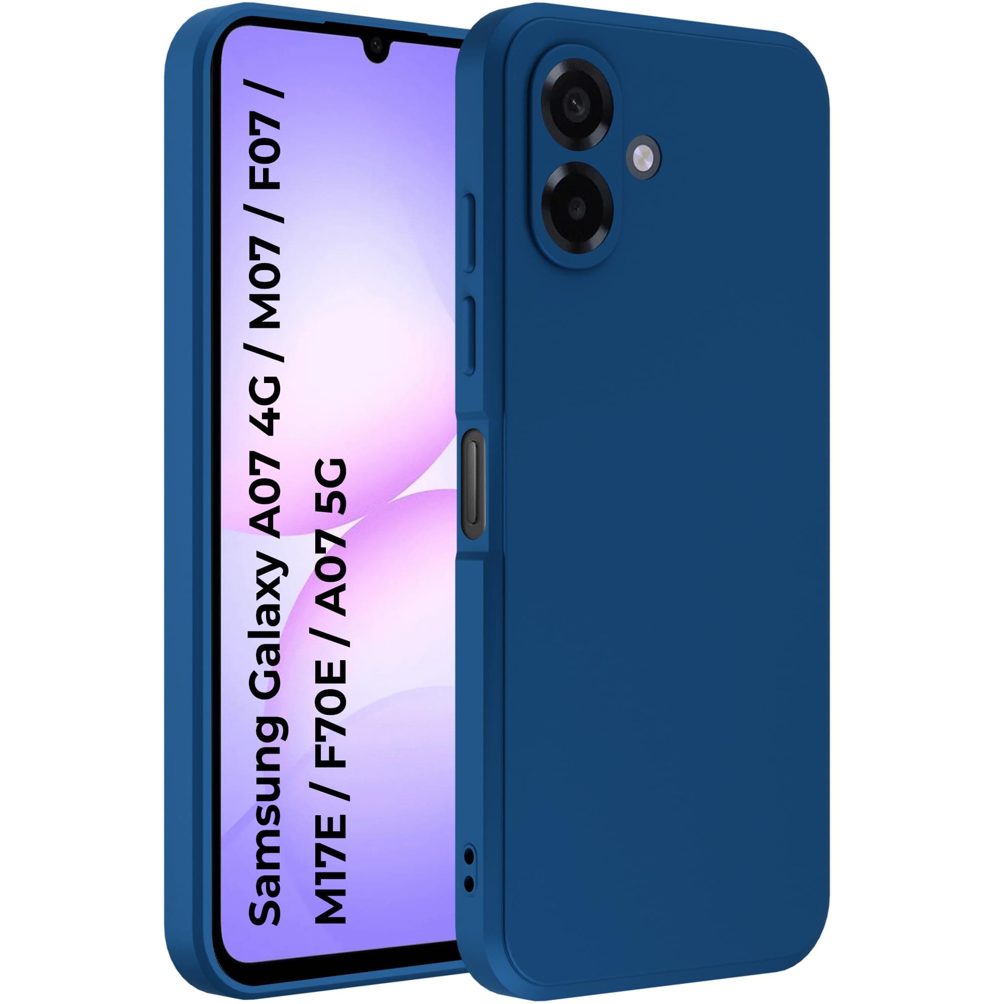 A rtistque Back Cover Case for Samsung Galaxy M17e 5G / A07 / F70e / M07 / F07 / A07 5G | Premium Matte Cover | Camera Protection | Shockproof | Stylish Design Samsung Galaxy M17e Back Cover - Blue