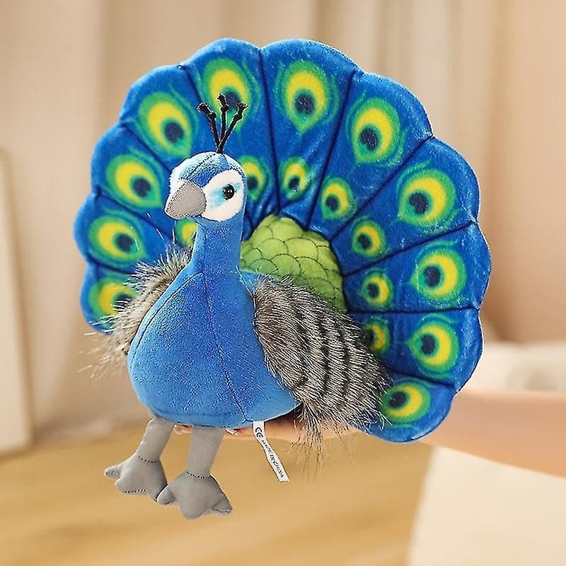 HUG 'n' FEEL SOFT TOYS Beautiful Peacock Bird Soft Stuffed Plush Toy for Kids Boys & Girls Birthday Gift (Size: 30 Cm; Color: Blue)