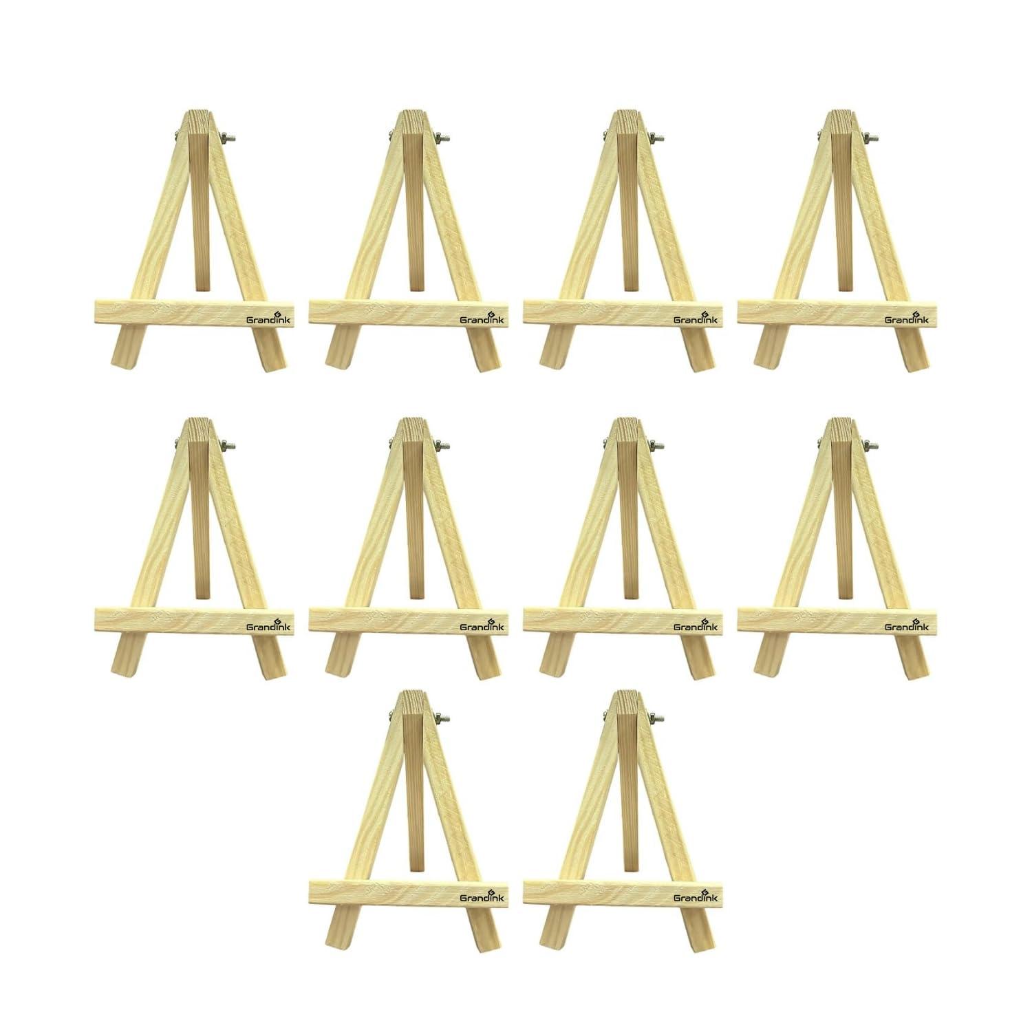 Grandink 6 Inch Screw A-Frame Wooden Easel 12mm (Pack of 10)