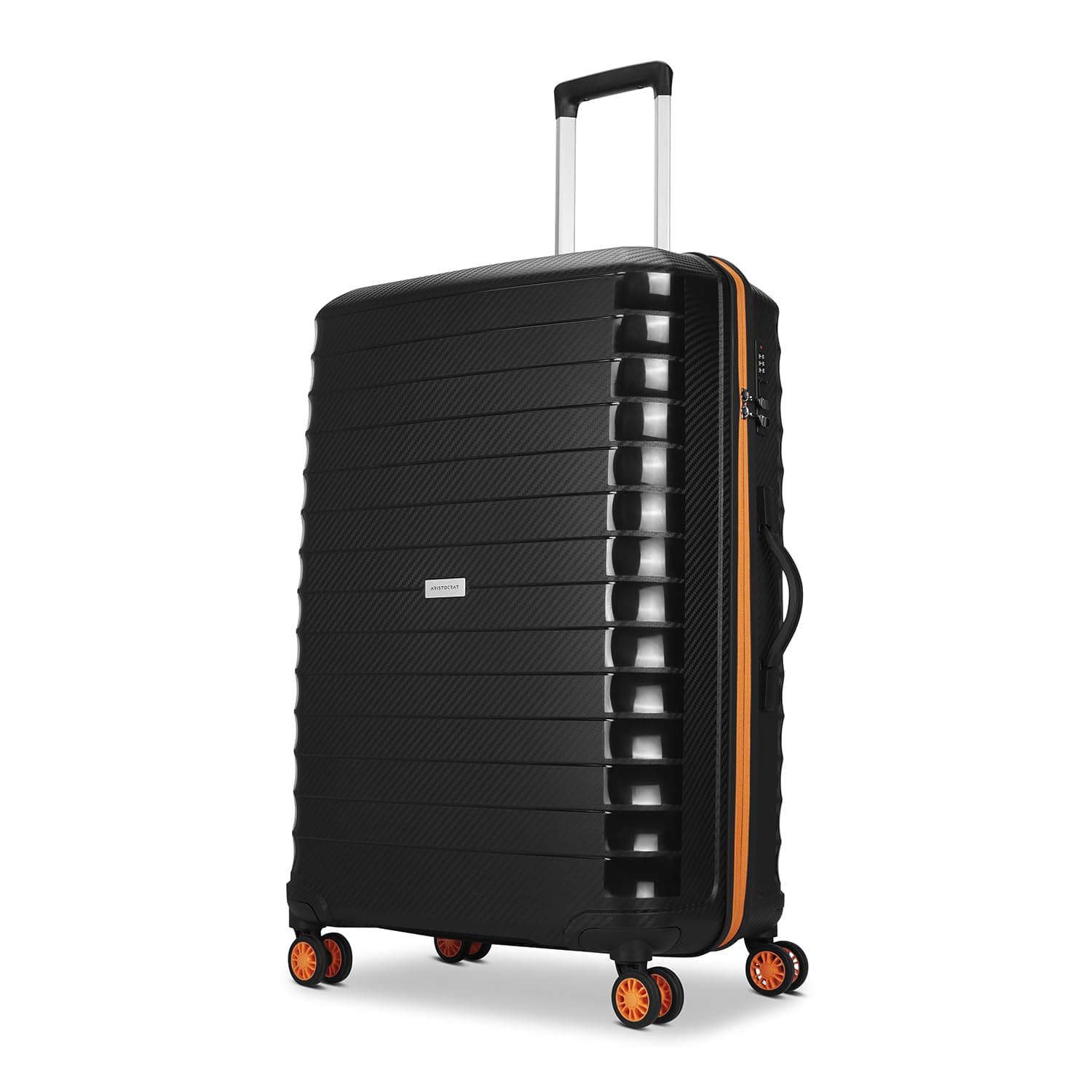 Aristocrat Altitude 8-Wheel Large Size Hard Case Trolley Bag, Black
