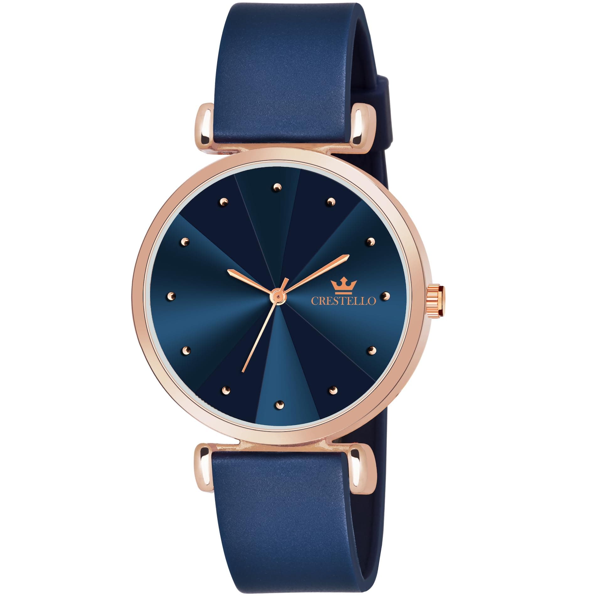 CRESTELLO Blue Silicone Strap Analog Wrist Watch for Women (Blue Dial) | CR-CK137-BLUE