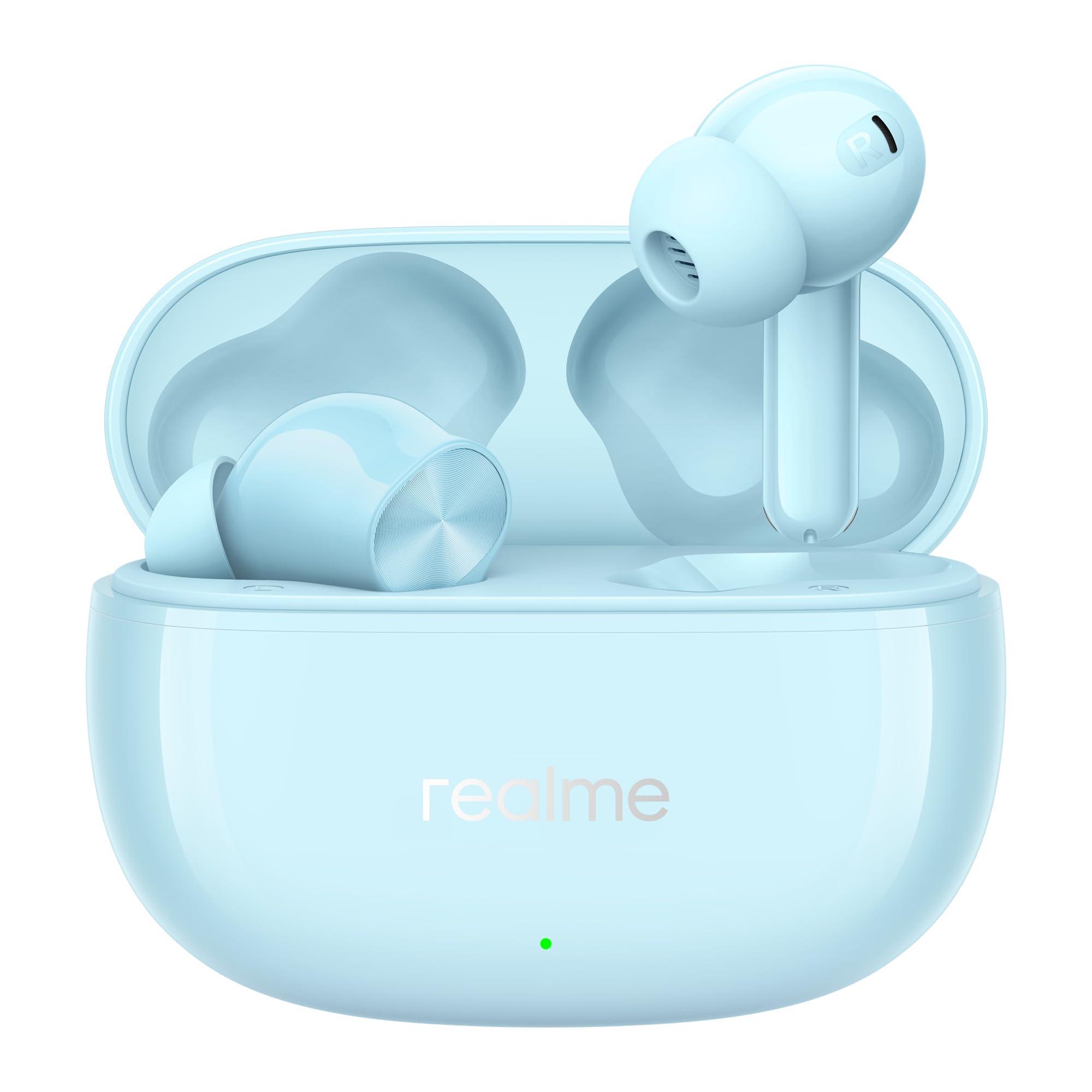 realme Buds T200x True Wireless Earbuds with 12.4mm Dynamic Bass Drivers, 25 dB ANC, Quad Mic, 45ms Latency, Upto 48 Hrs Playback, Fast ChargeIP55 Rated, BT 5.4 (Frost Blue)