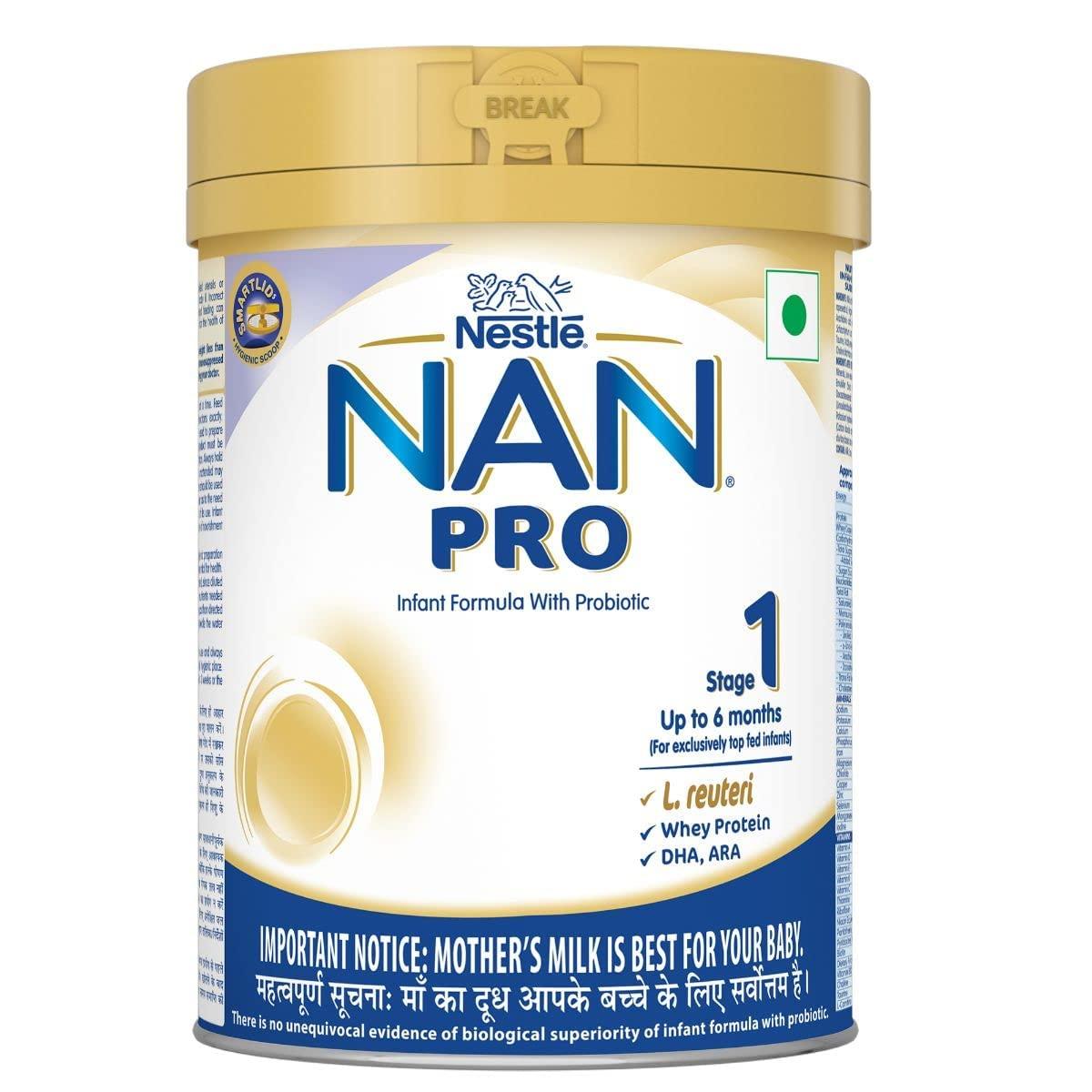 NAN PRO Stage 1 | Infant Formula 0-6 M | Probiotic & Whey Protein | 400g