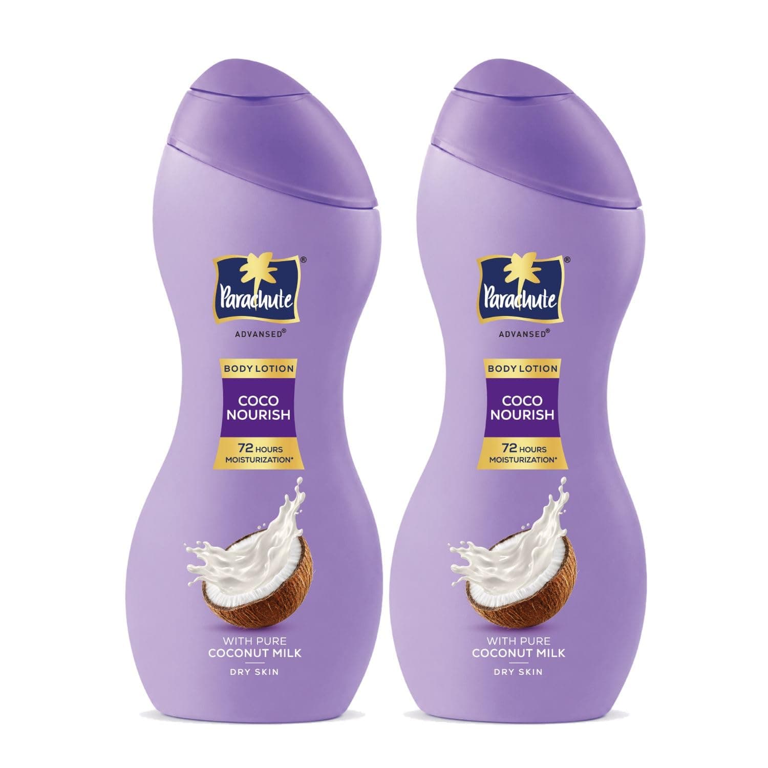 Parachute Advansed Deep Nourish Body Lotion for Women & Men, Dry Skin, 250ml (Pack of 2) | Pure Coconut Milk, 100% Natural, 72h Moisturisation