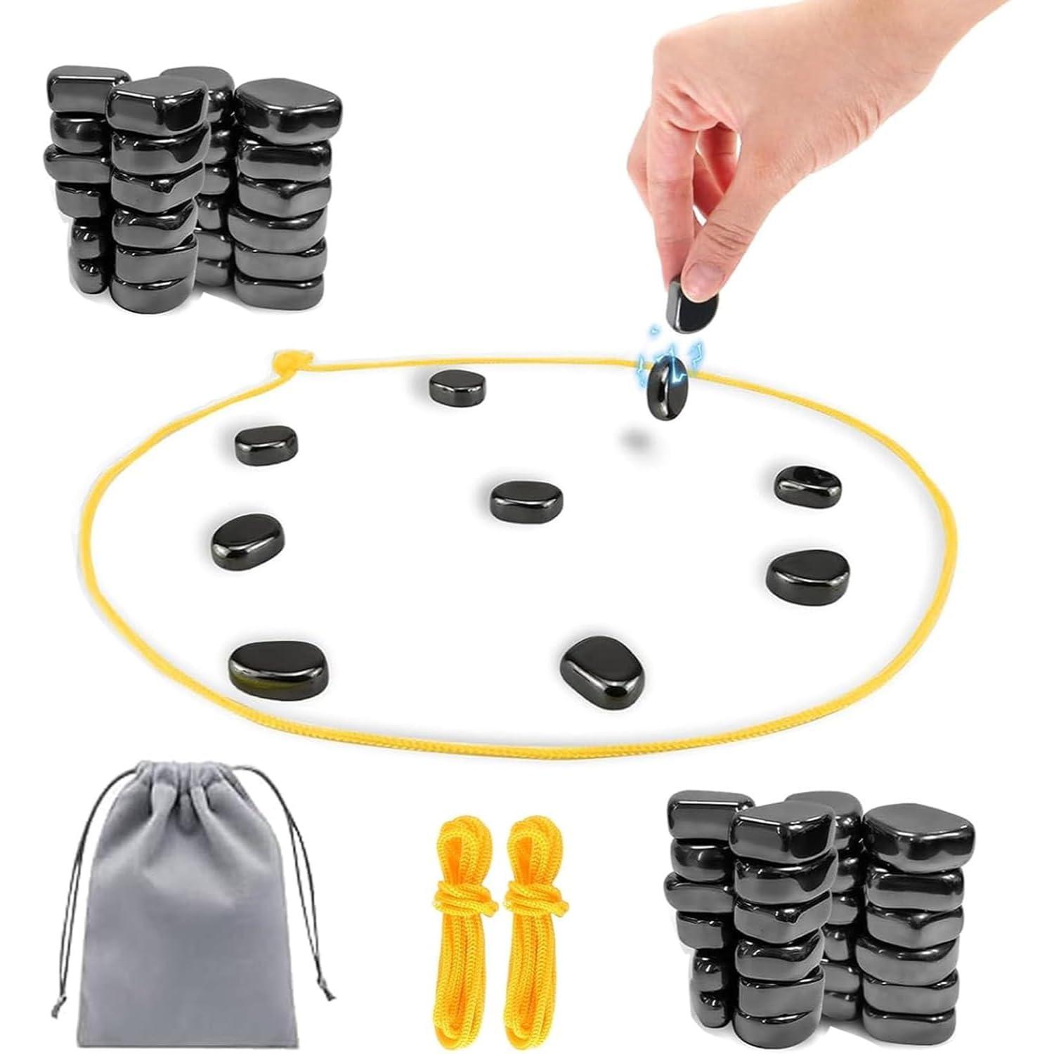Mashes Magnetic Strategy Board Game for Kids & Adults | Fun Family Game with Magnets & Lanyard Rope | Brain Boosting Logic & Reflex Challenge | Travel & Party Game for All Ages (24 Pcs)