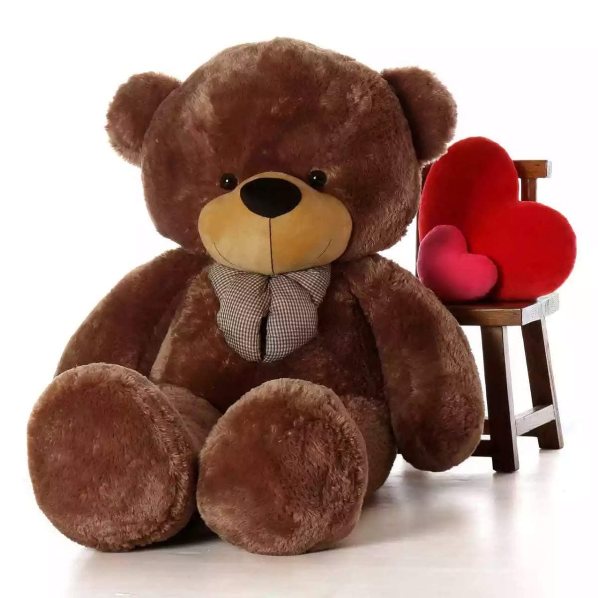 HUG 'n' FEEL SOFT TOYS 6 Feet Giant Teddy Bear Soft, Plush & Cuddly Stuffed Animal Toy Coffee/Chocolate Brown Big Teddy Bear for Girls, Kids, Wife, Girlfriend Birthday, Anniversary (6 Feet)