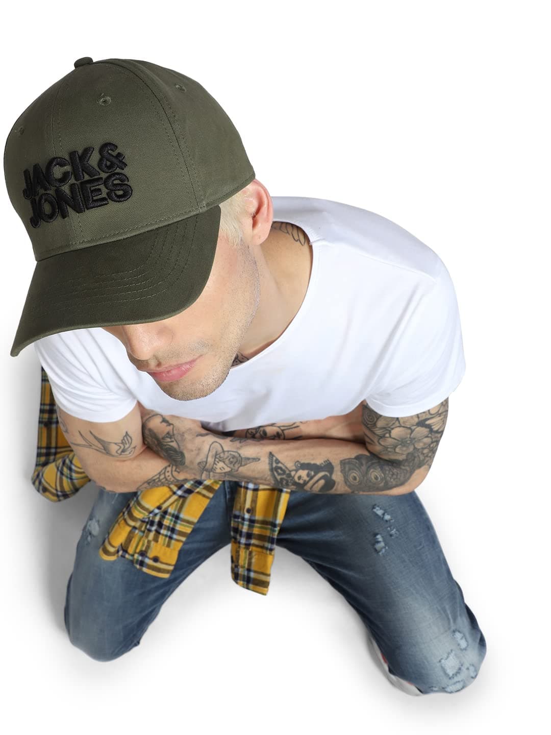 JACK & JONES Men's 100% Cotton JAC Jack & JonesCORE BASEBALL CAP Forest Green ONE