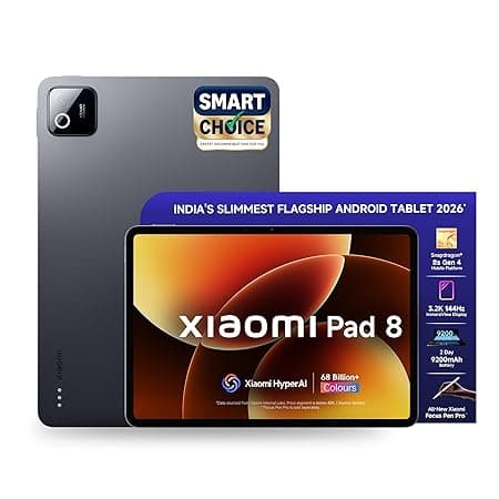 XIAOMI Pad 8 [Smartchoice] | Flagship Snapdragon 8s Gen 4 |11.2" 3.2K Display | 8GB, 128GB | Ultra Slim Metal Design | 9200mAh Battery | 68 Bn+ Colours HyperAI | Wi-Fi 7 | Graphite Grey