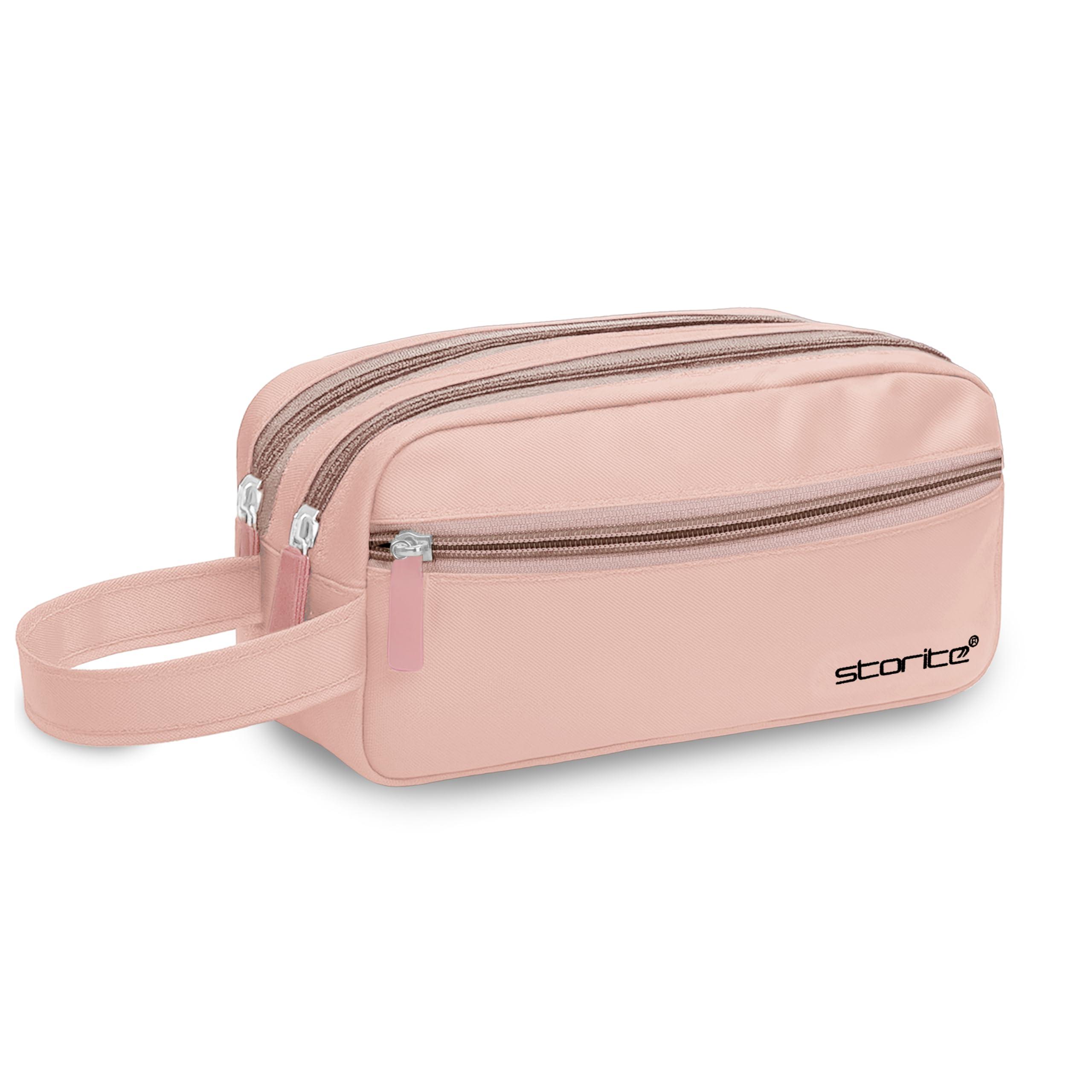 Storite Toiletry Bag for Men & Women - Light Rose