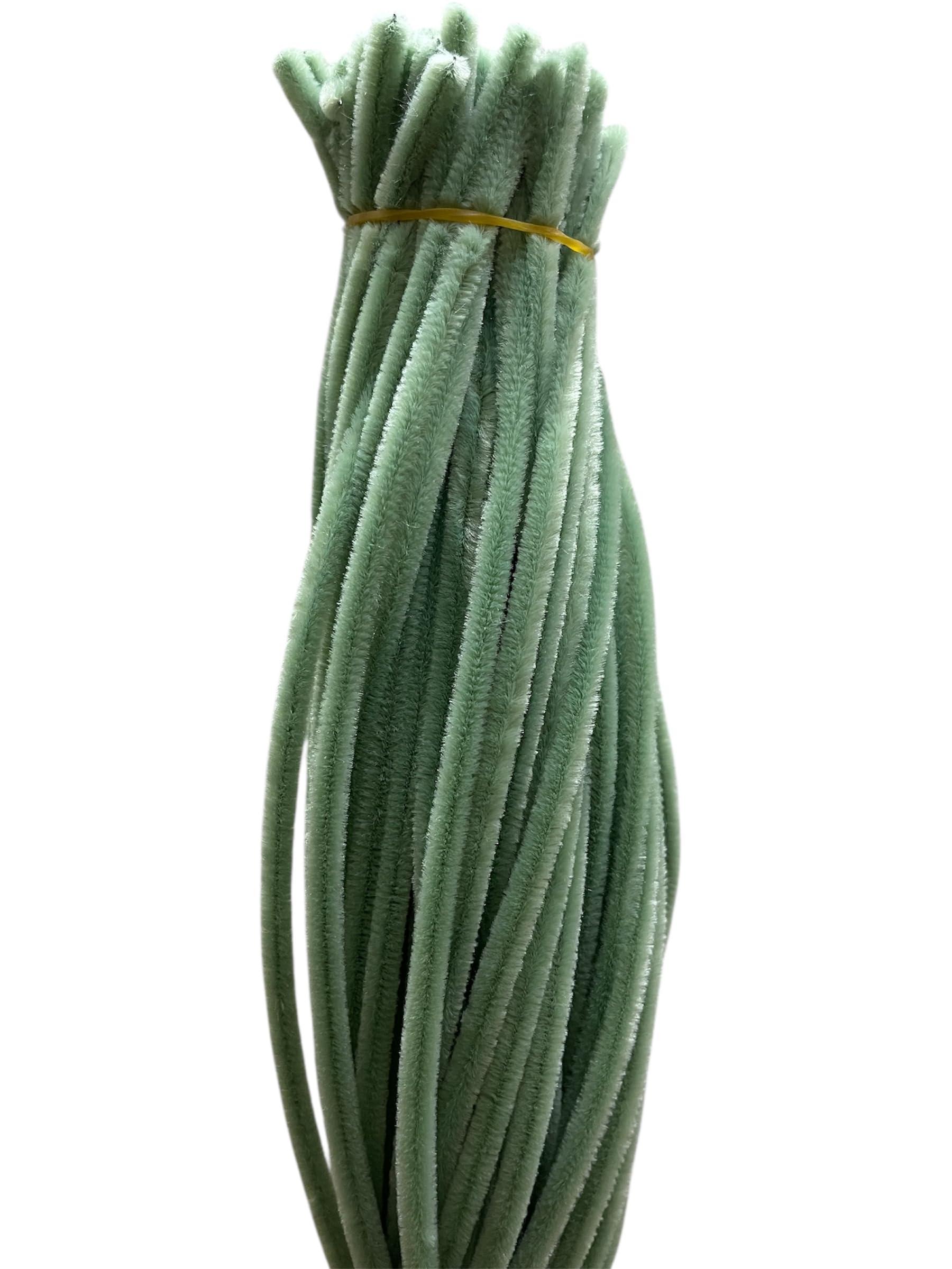 Velme Craft 100Pc Pipe Cleaners Craft Set | Chenille Stem Fuzzy Sticks DIY Craft Supplies for Art Projects Activities, Decorations, Flower Making, Modeling & Sculpting (Pista Green)