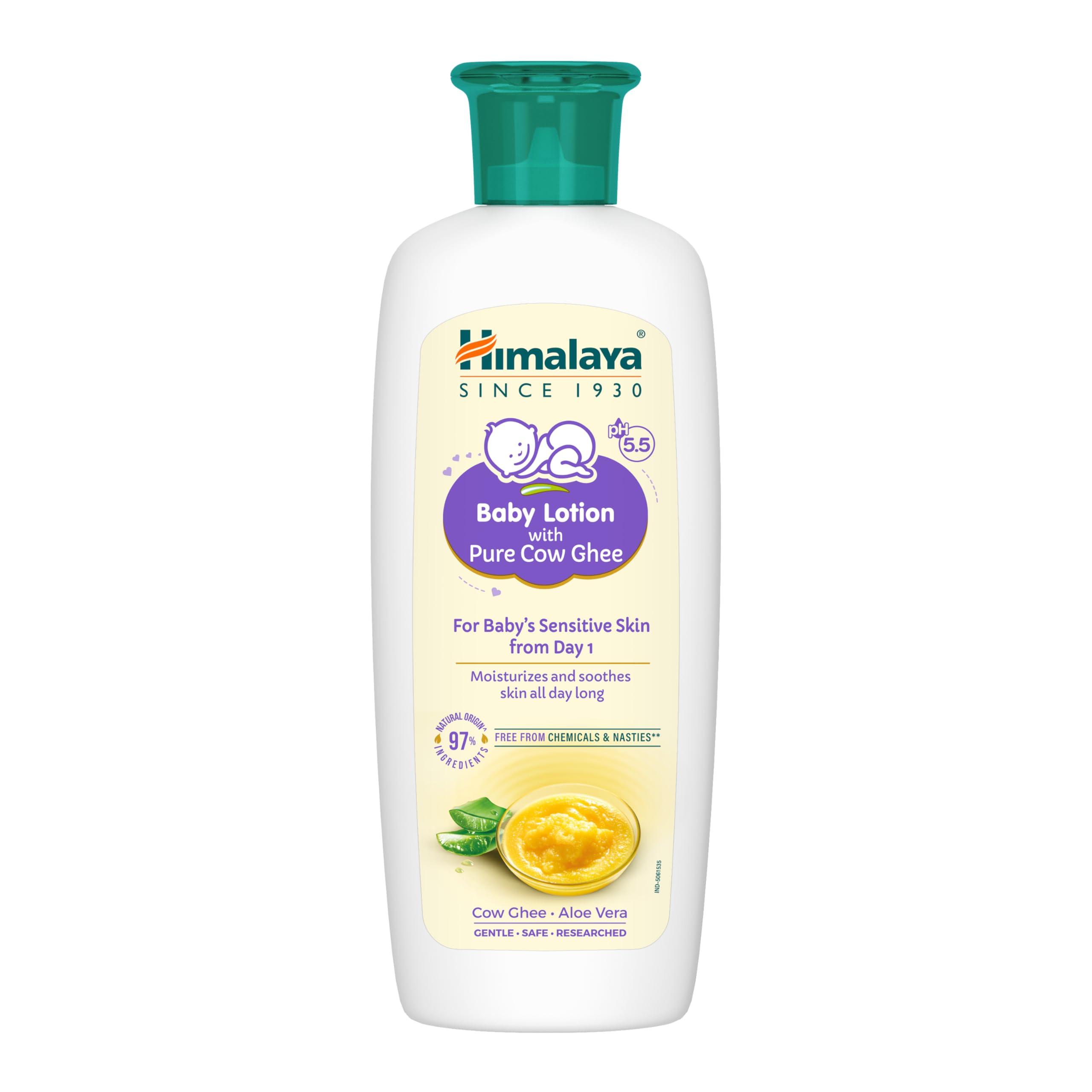 Himalaya Baby Lotion with Pure Cow Ghee 200ml| For Sensitive Skin| pH 5.5