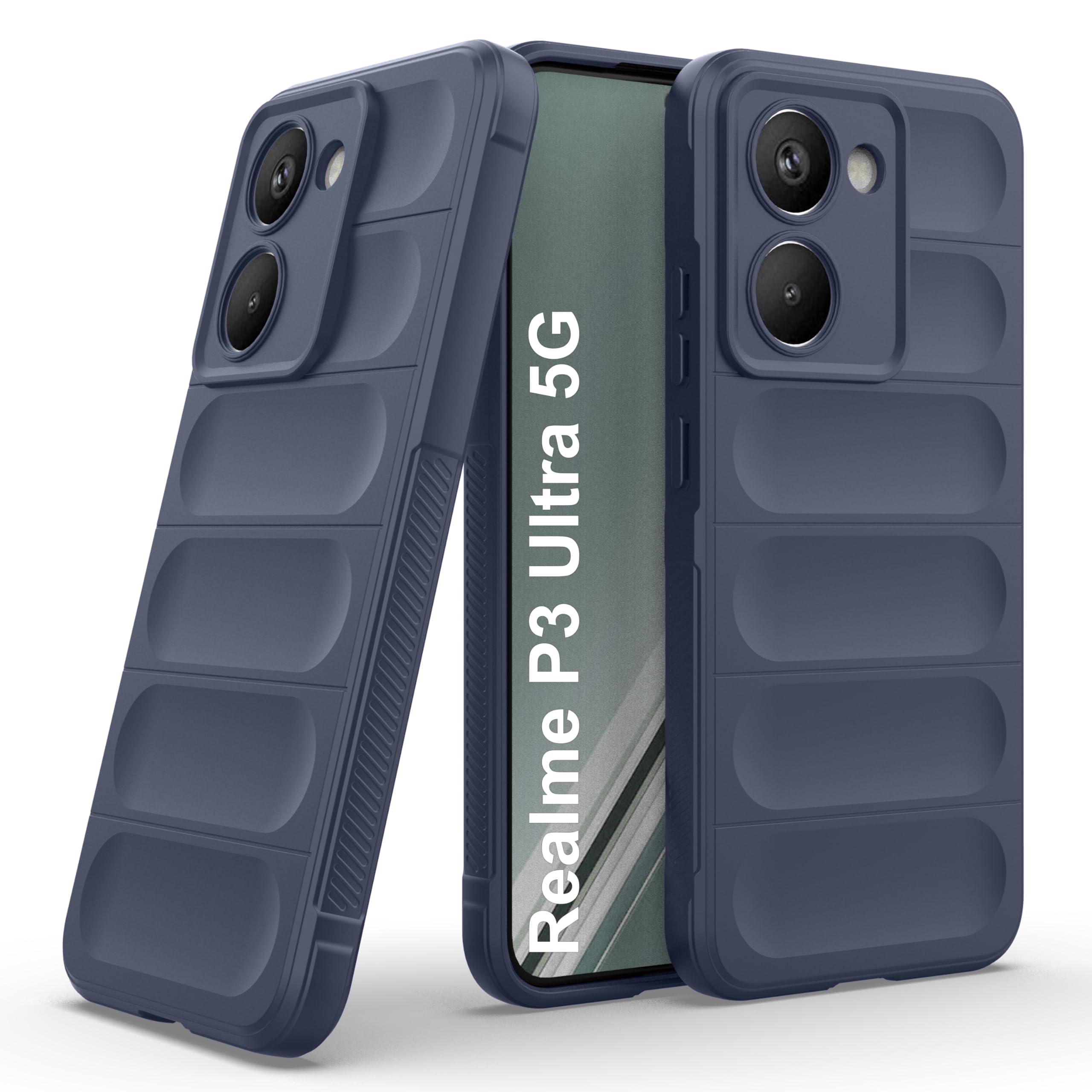 Zapcase Back Case Cover for Realme P3 Ultra 5G | Compatible for Realme P3 Ultra 5G Back Cover | Liquid Silicon Magic Case with Camera Protection | Sapphire