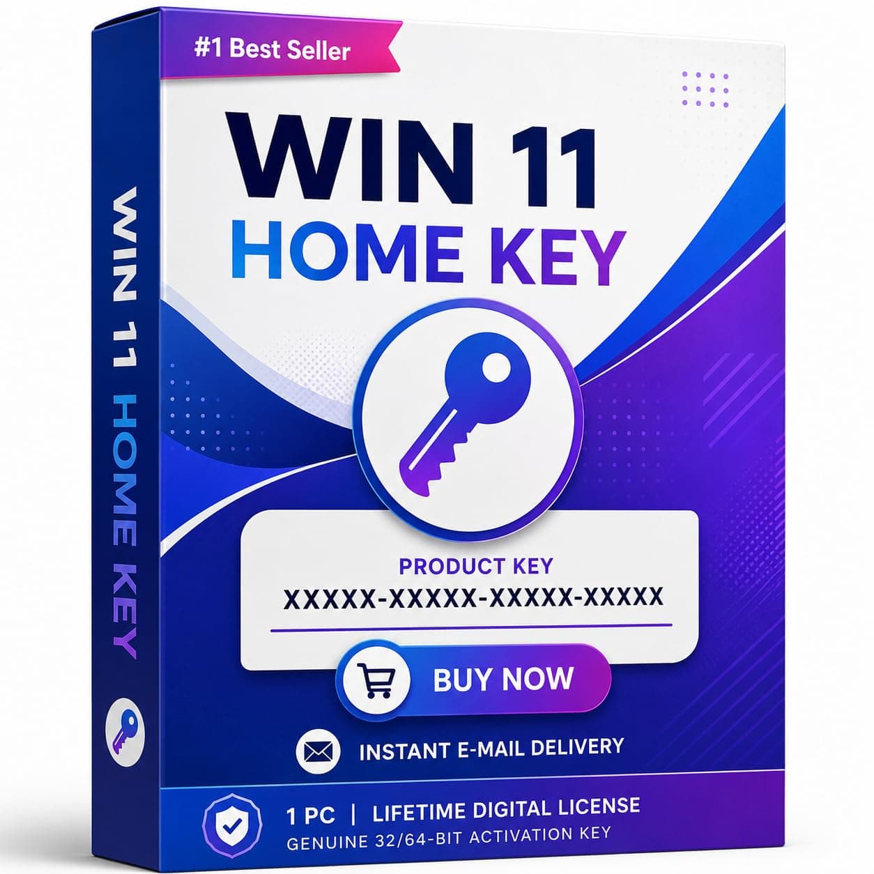 WIN 11 HOME Lifetime Digital License, 1 PC Activation Key, 32/64-Bit Compatible, Instant Email Delivery, Unlimited Reinstallations [WIN 11 HOME]