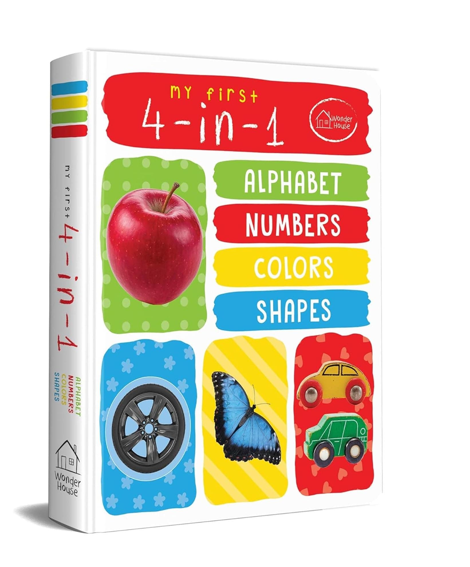My First 4 In 1: Alphabet | Numbers | Colours | Shapes | Ages 0–5 Years | Early Learning Book | Learn Abc | 123 | Colours & Shapes | Padded Board Book | Toddlers | Preschoolers | Latest Edition