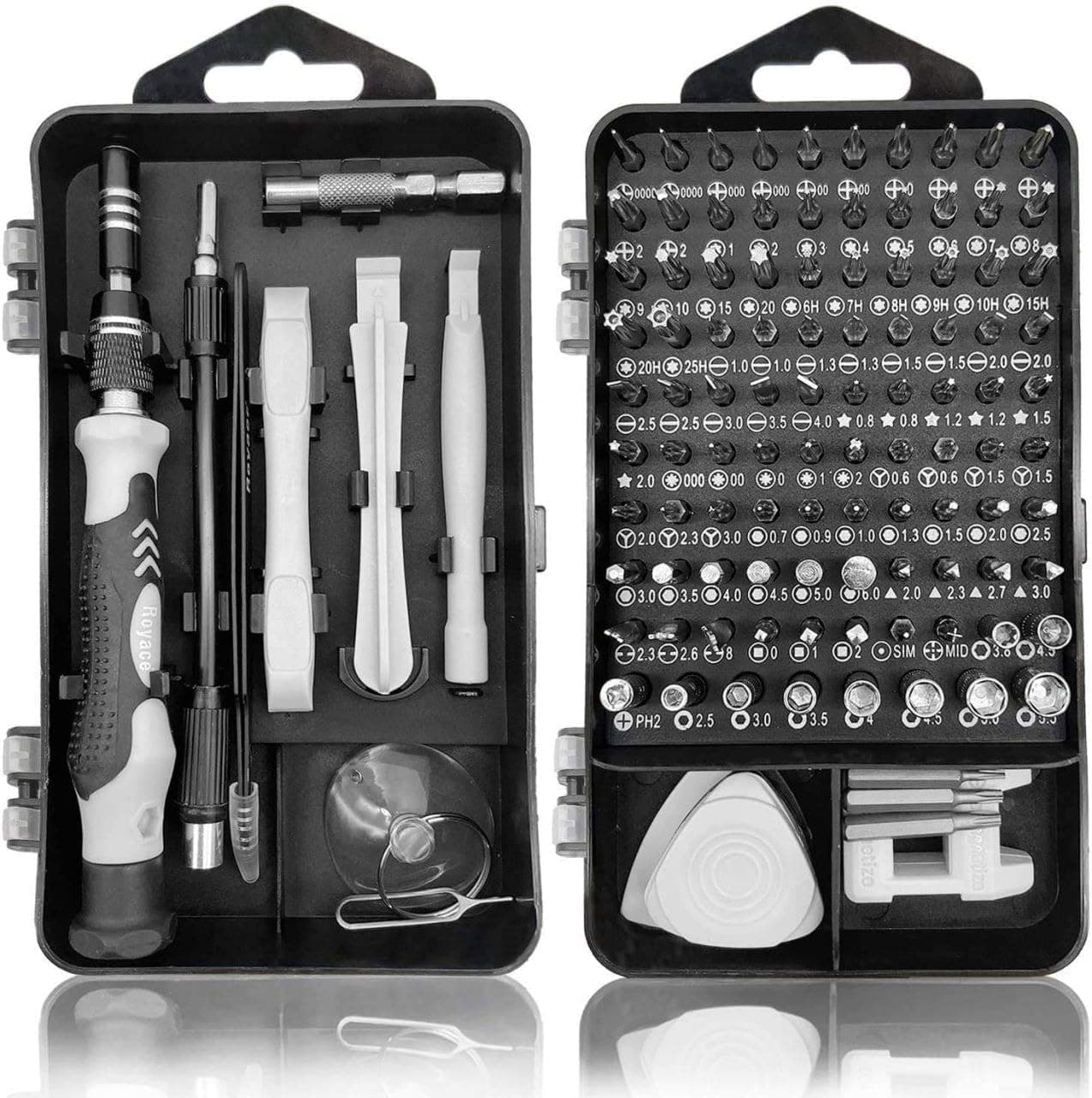 STORVEX 115-in-1 Precision Magnetic Screwdriver Set with Storage Case | Professional Multi-Bit Repair Tool Kit for Laptop, Mobile, PC, Watch, Eyeglasses, Gaming Console & Electronics (Black)