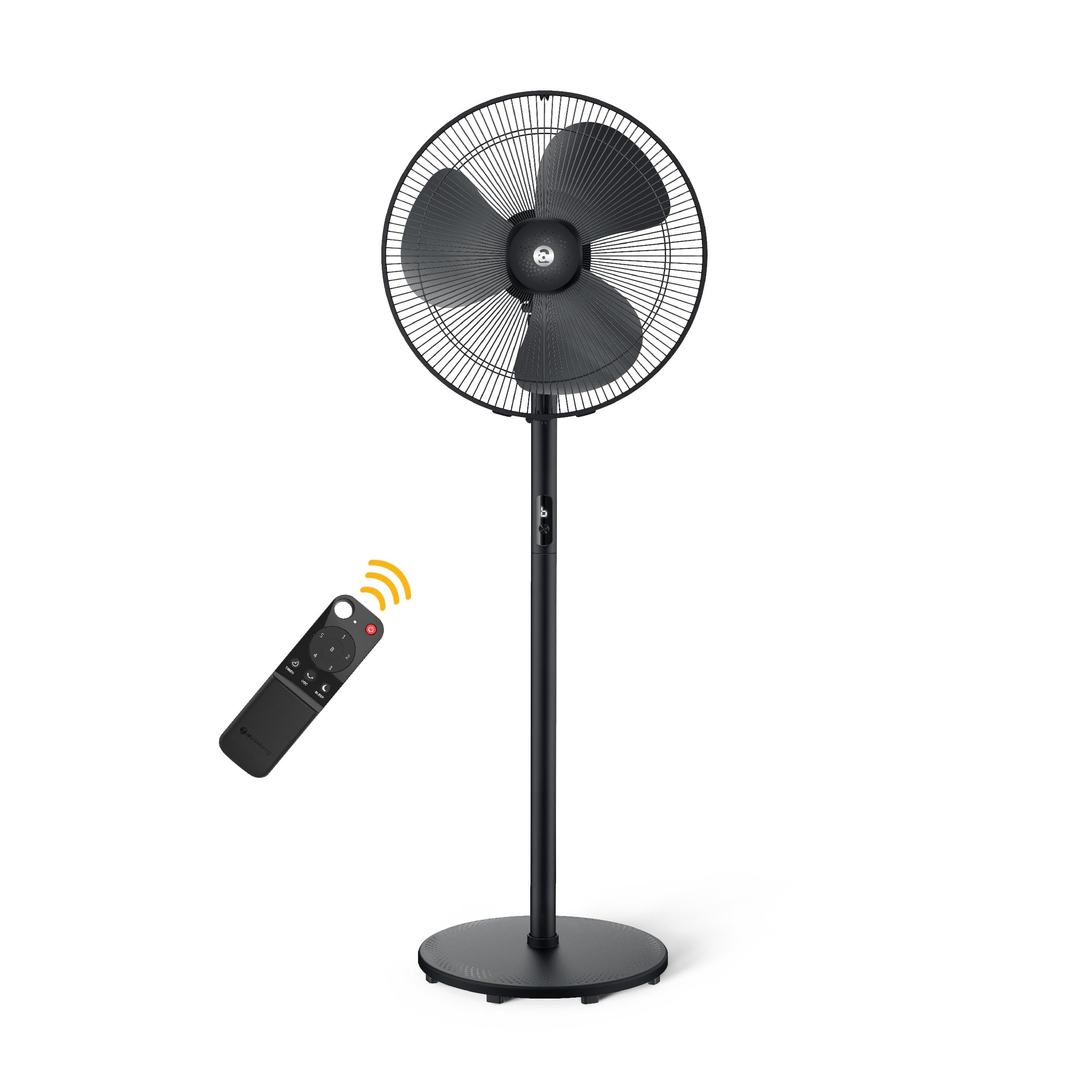 atomberg Renesa 400mm Pedestal Fan | 5-star rated | Ideal for Home & Office | Silent BLDC Stand Fan | 6 Speeds | 35W | Remote with Oscillation, Timer, Sleep | 2 Years Warranty (Midnight Black)