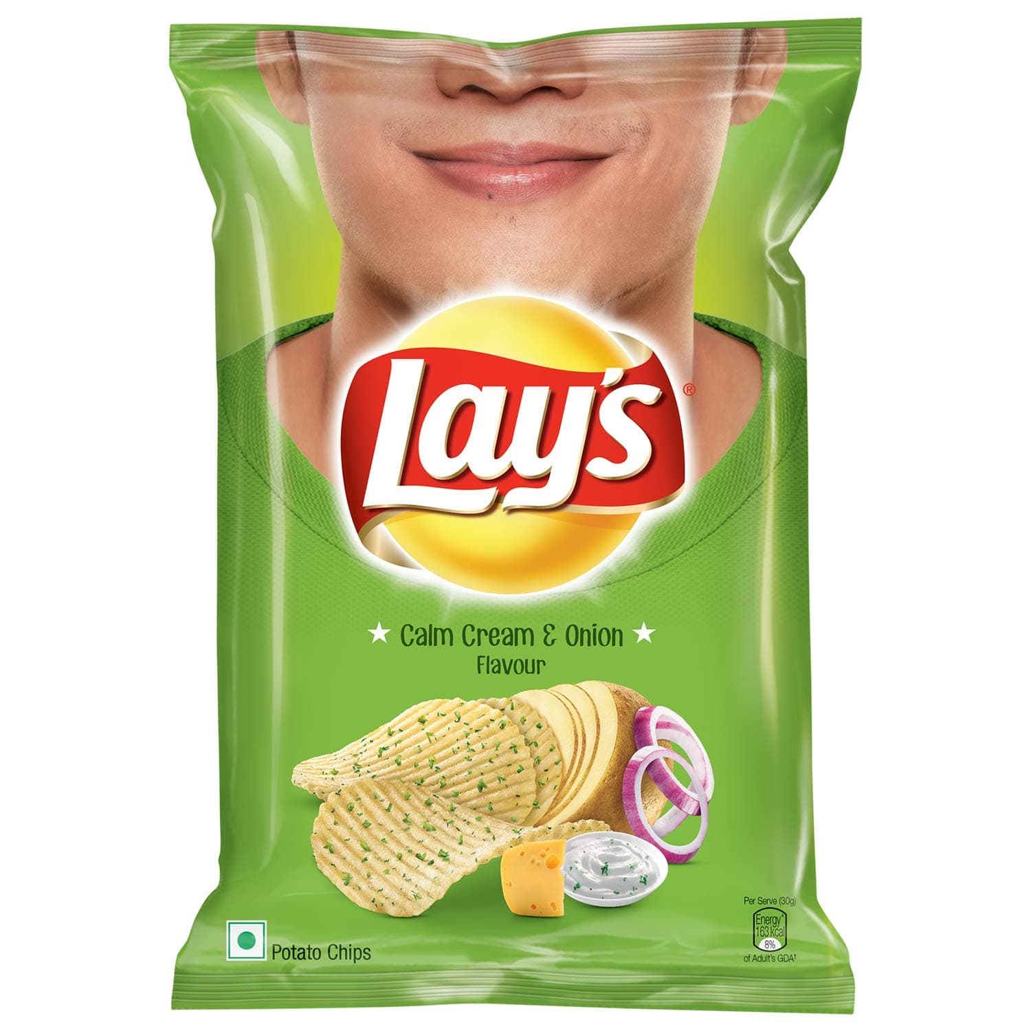 Lay's Potato Chips - Calm Cream & Onion Flavour - 177 gm Pack