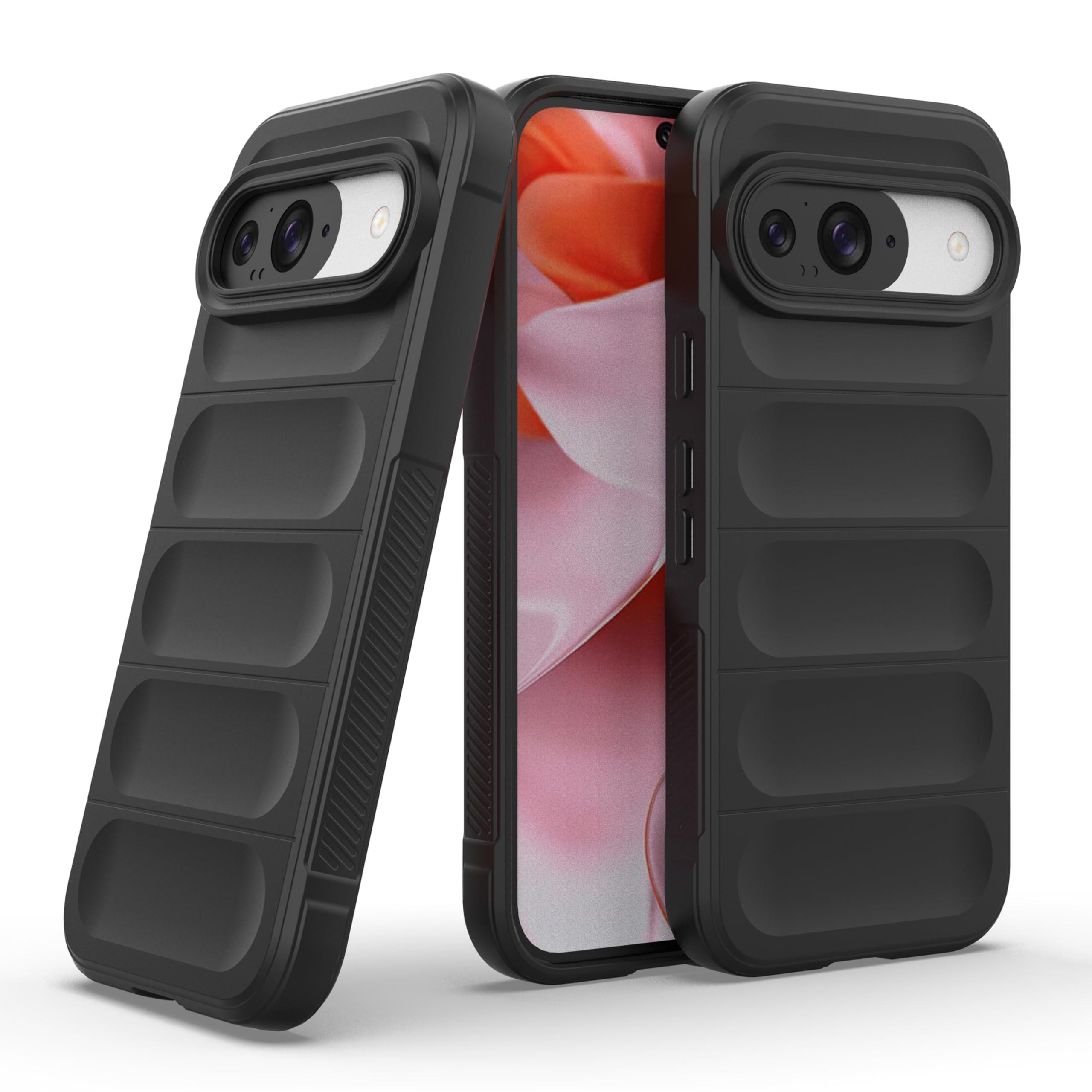 Zapcase Back Case Cover for Google Pixel 9 | Compatible for Google Pixel 9 Back Cover | Liquid Silicon Magic Case with Camera Protection | Black