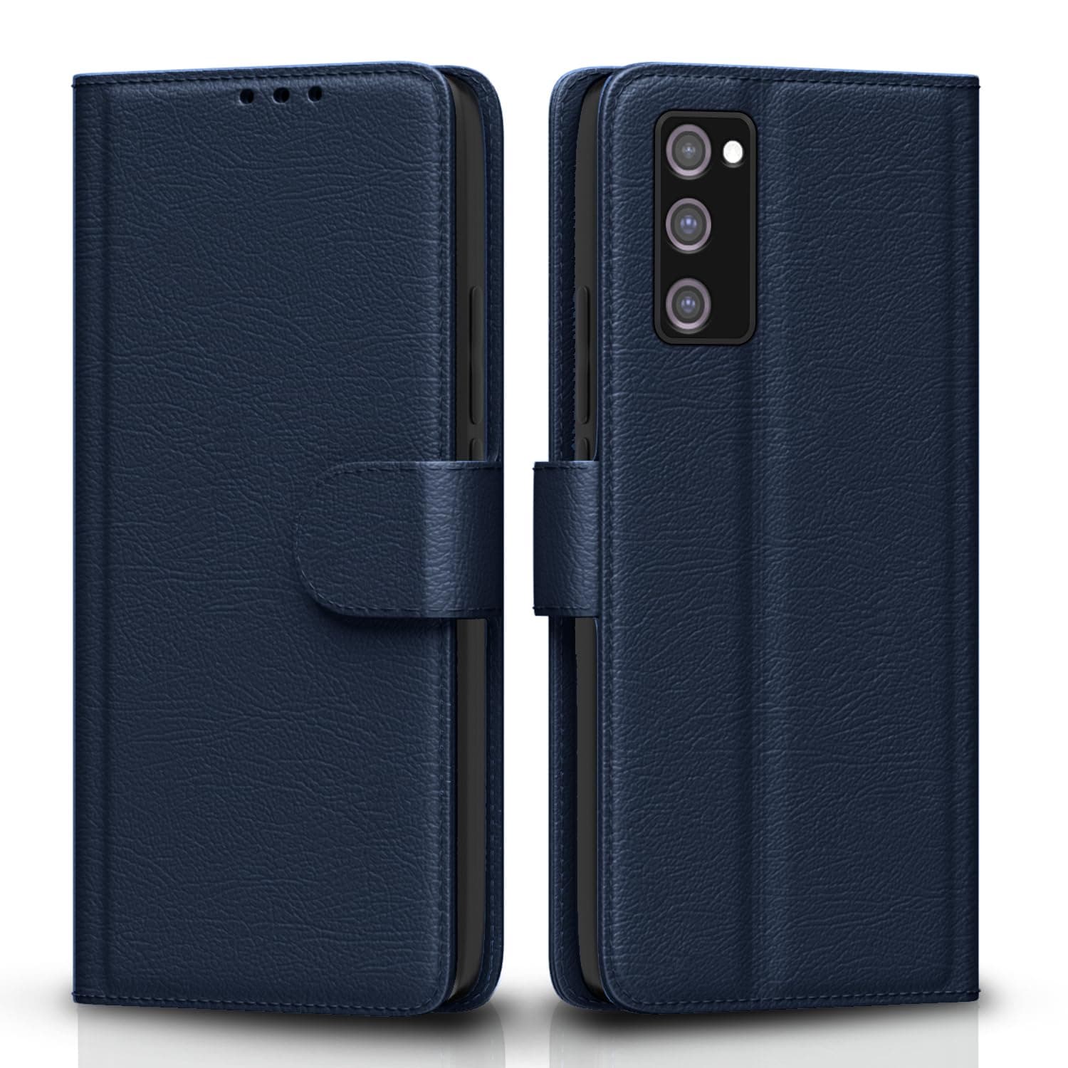 Pikkme Flip Cover for Samsung Galaxy S20 FE / S20 FE 5G | Leather Finish | Shockproof with Card Pockets & Wallet Stand | Ultimate Protection Case (Blue)