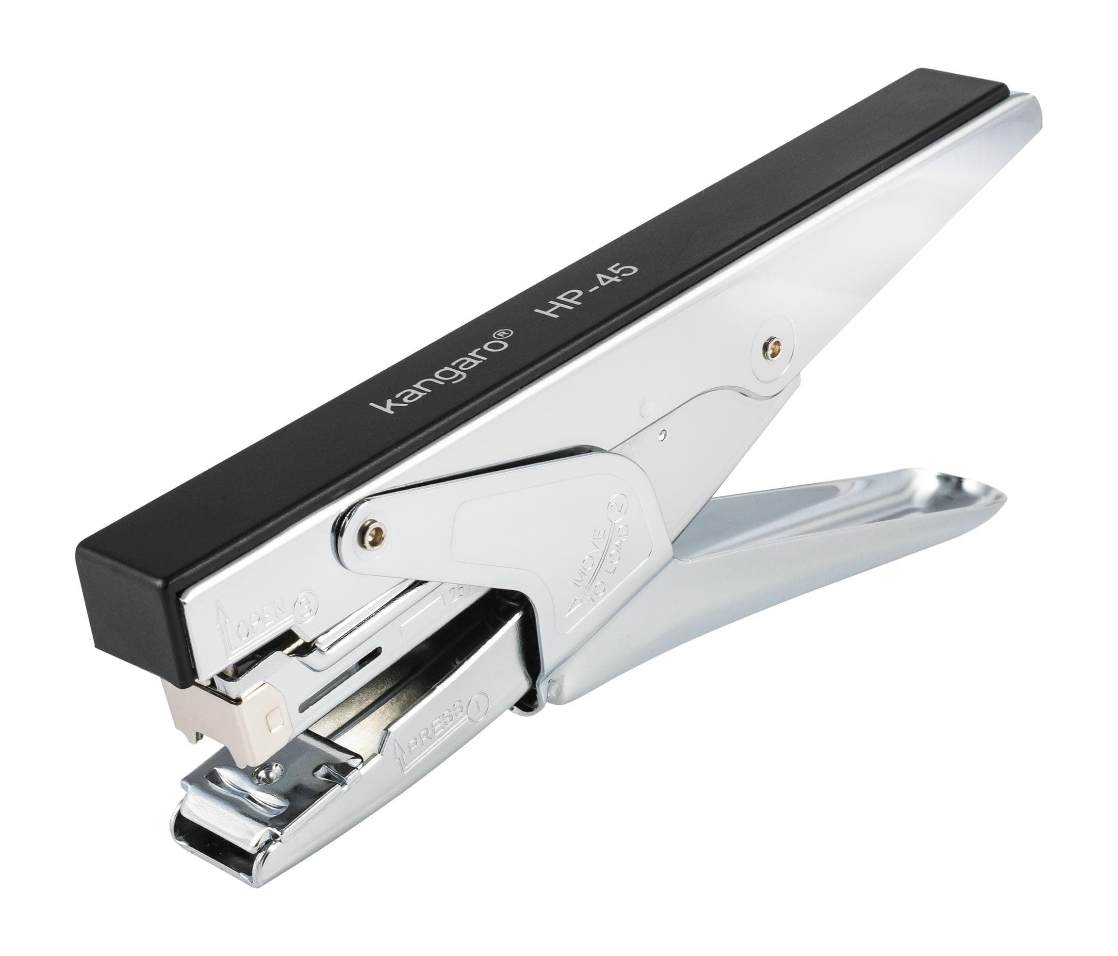 Kangaro HP-45 All Metal Stapler, Standard Stapler with Quick Loading Mechanism, Sturdy & Durable