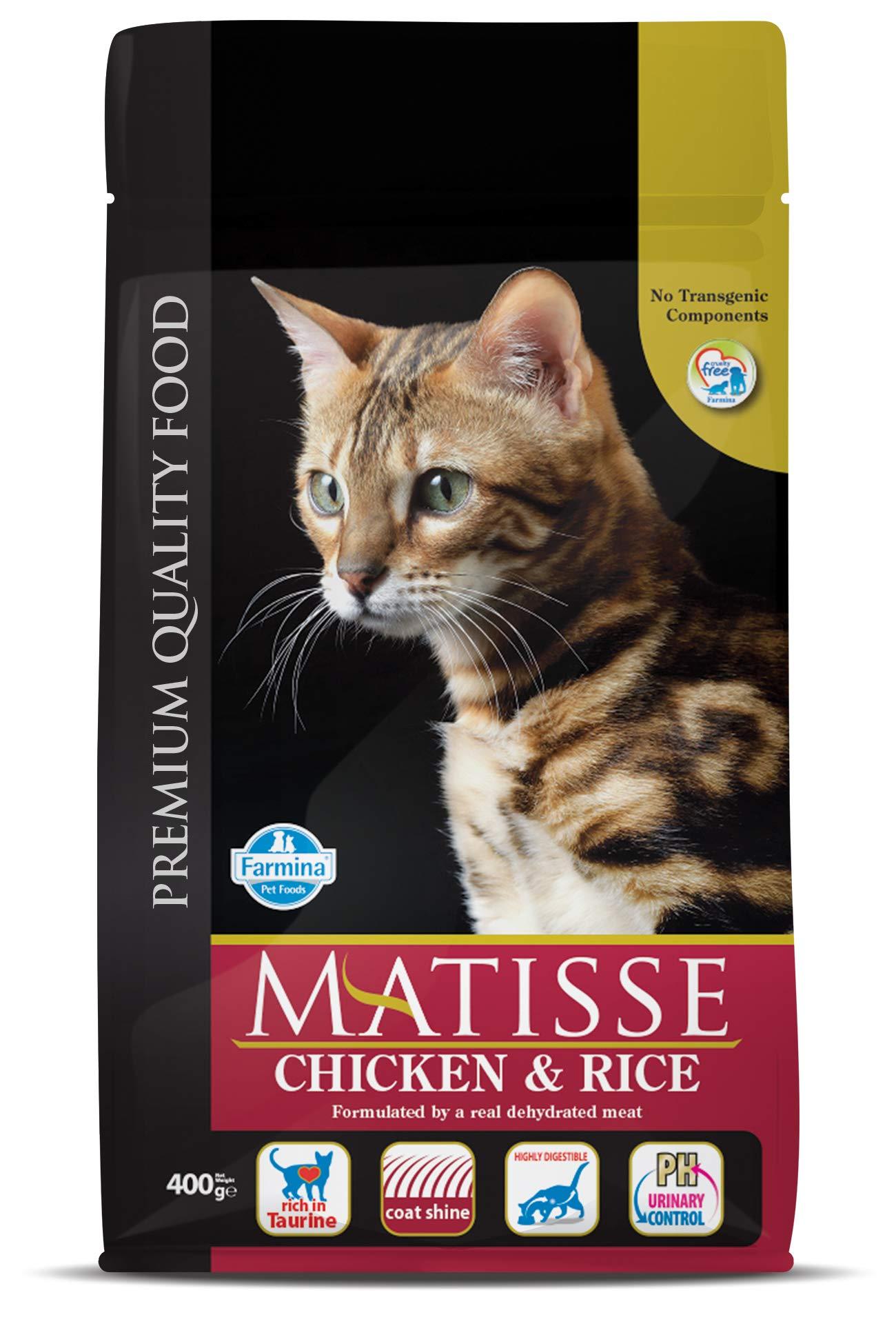 Farmina Matisse Chicken & Rice Cat Food | Complete & Balanced Nutrition | for Adult Cats | Highly Digestible| 0.4kg