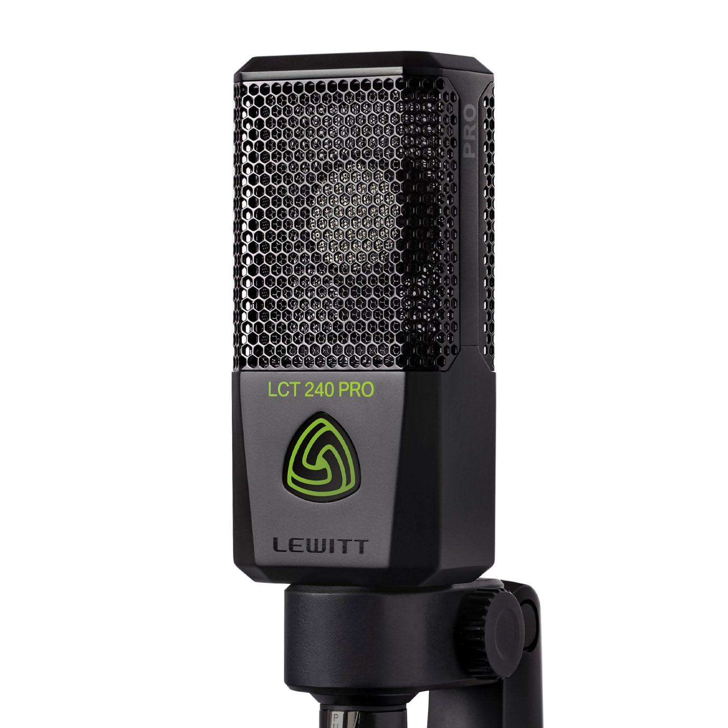 Lewitt LCT-240 Pro Cardioid Condenser Microphone for Professional Recording (Black)