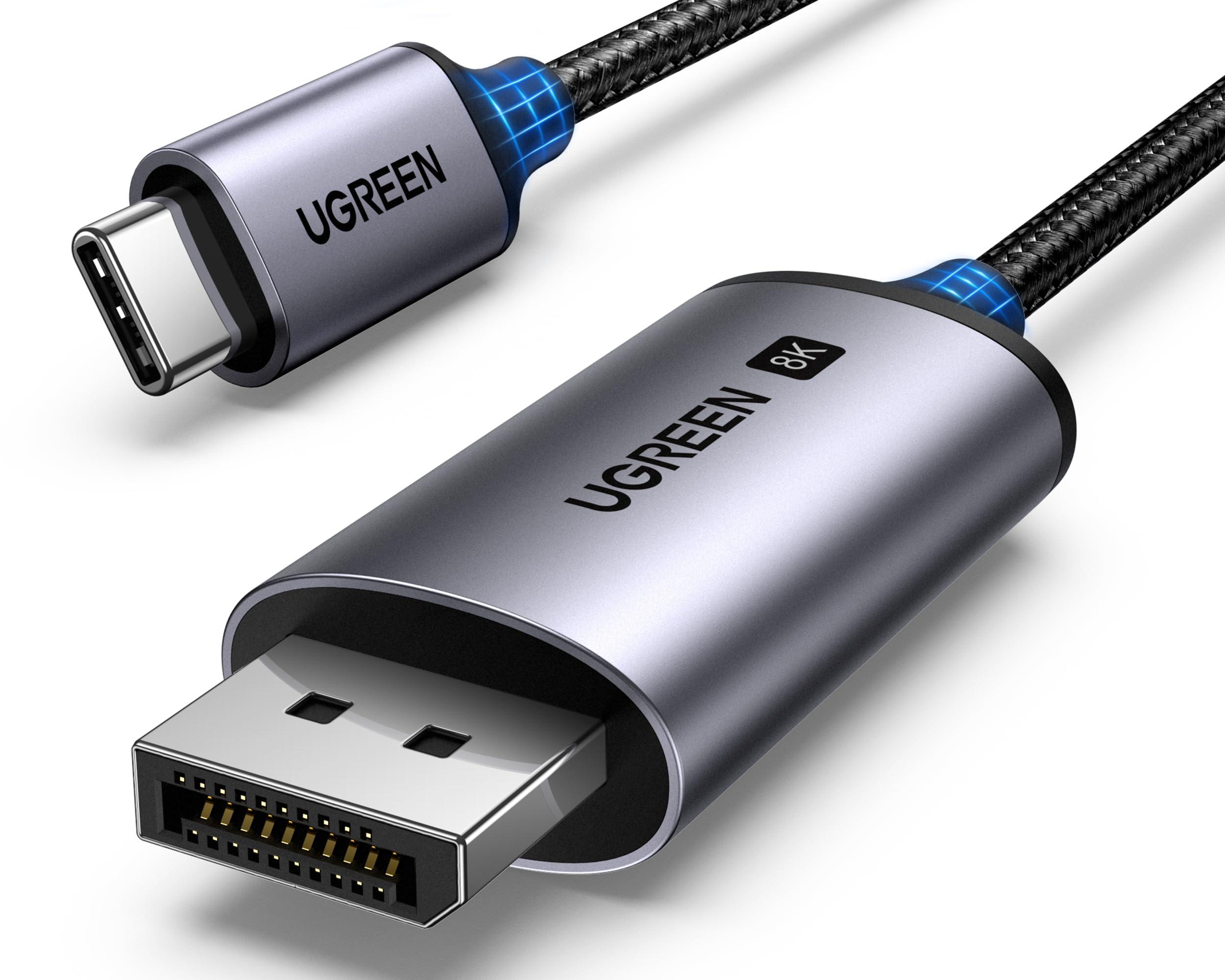 UGREEN Unidirectional USB C to DisplayPort 1.4 Cable 8K@60Hz 4K@240Hz 2M