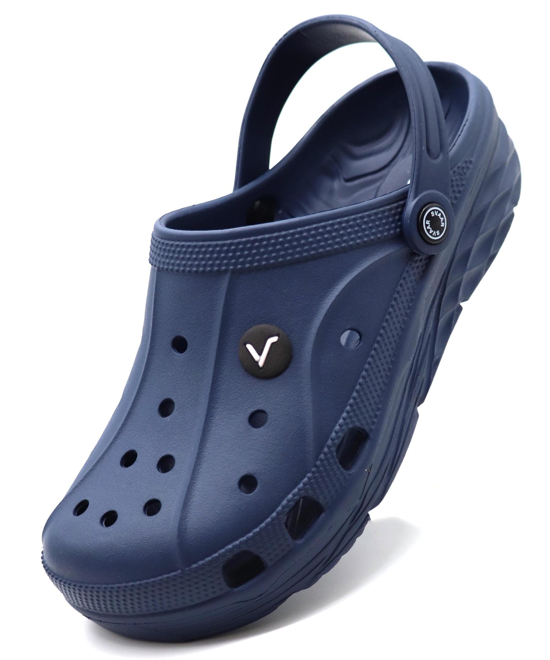 SVAAR Men's Navy Blue Clogs - 8 UK