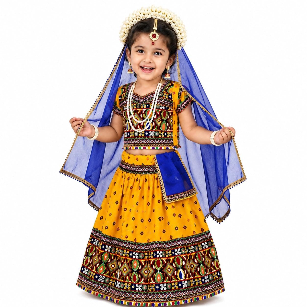 Raj Costume Krishna Fancy Dress Costume for Kids, Shri Krishna Dress for Baby Boy and Girl, Bal Krishna Costume, Janmashtami Dress