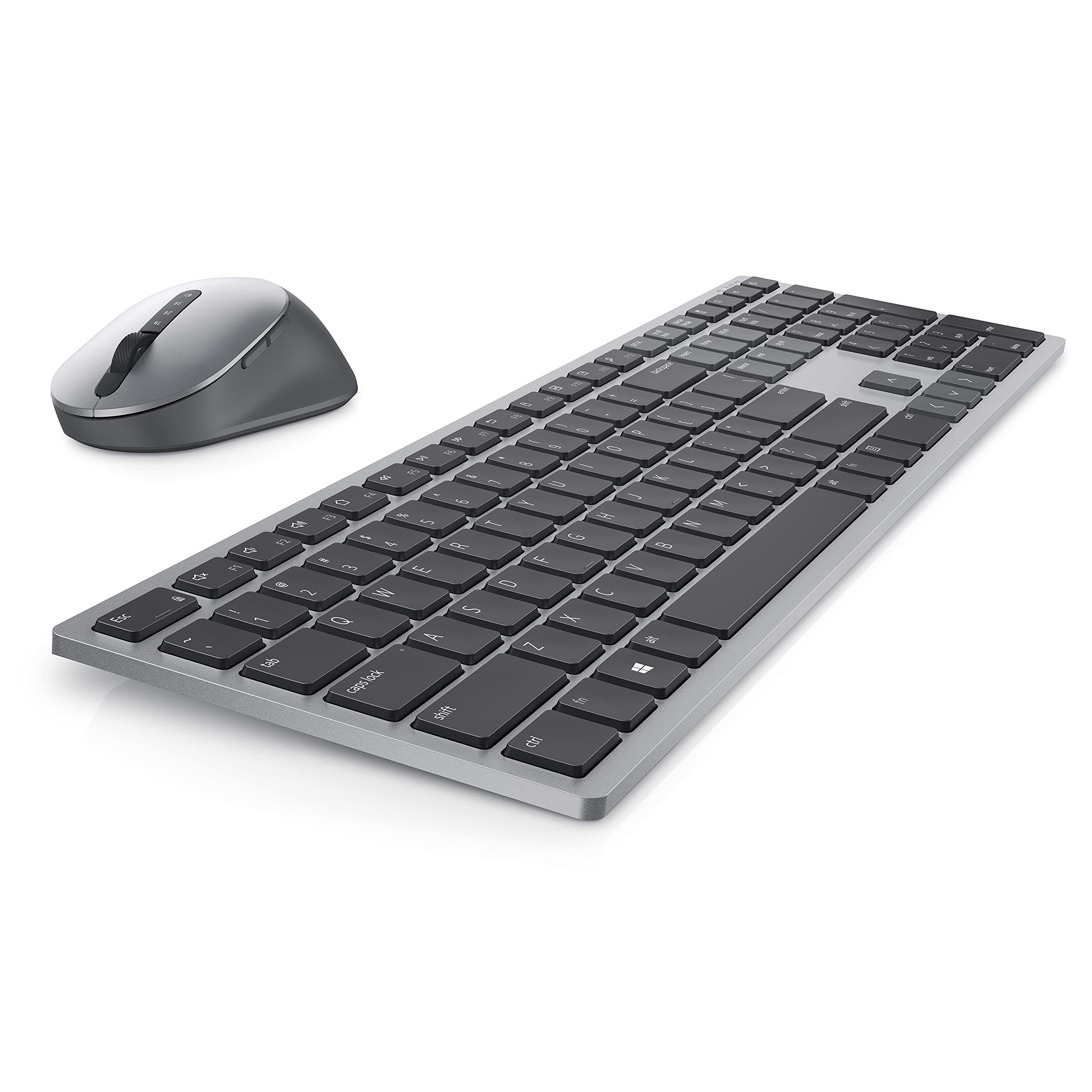 Dell KM7321W Premier Multi-Device Wireless Keyboard & Mouse, Volume, Mute Hot Keys, International English, Scissors Technology, 7 Buttons, 1600 DPI, AA x 1 Battery, Bluetooth 5.0