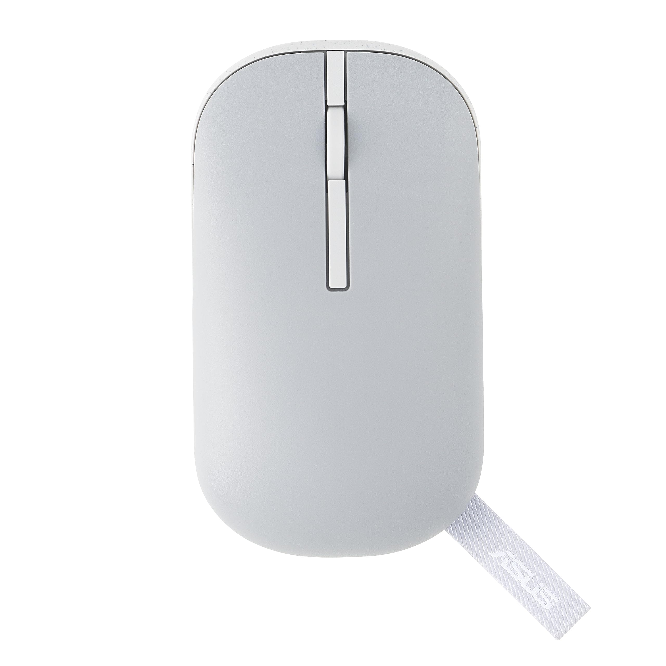 ASUS Marshmallow MD100 Wireless Bluetooth Mouse with Dual Mode (Bluetooth 5.0 & 2.4GHz), Silent Clicks, Adjustable 800/1000/1600 DPI, Multi-Device, Ergonomic Design, Grey, 1-Year Warranty