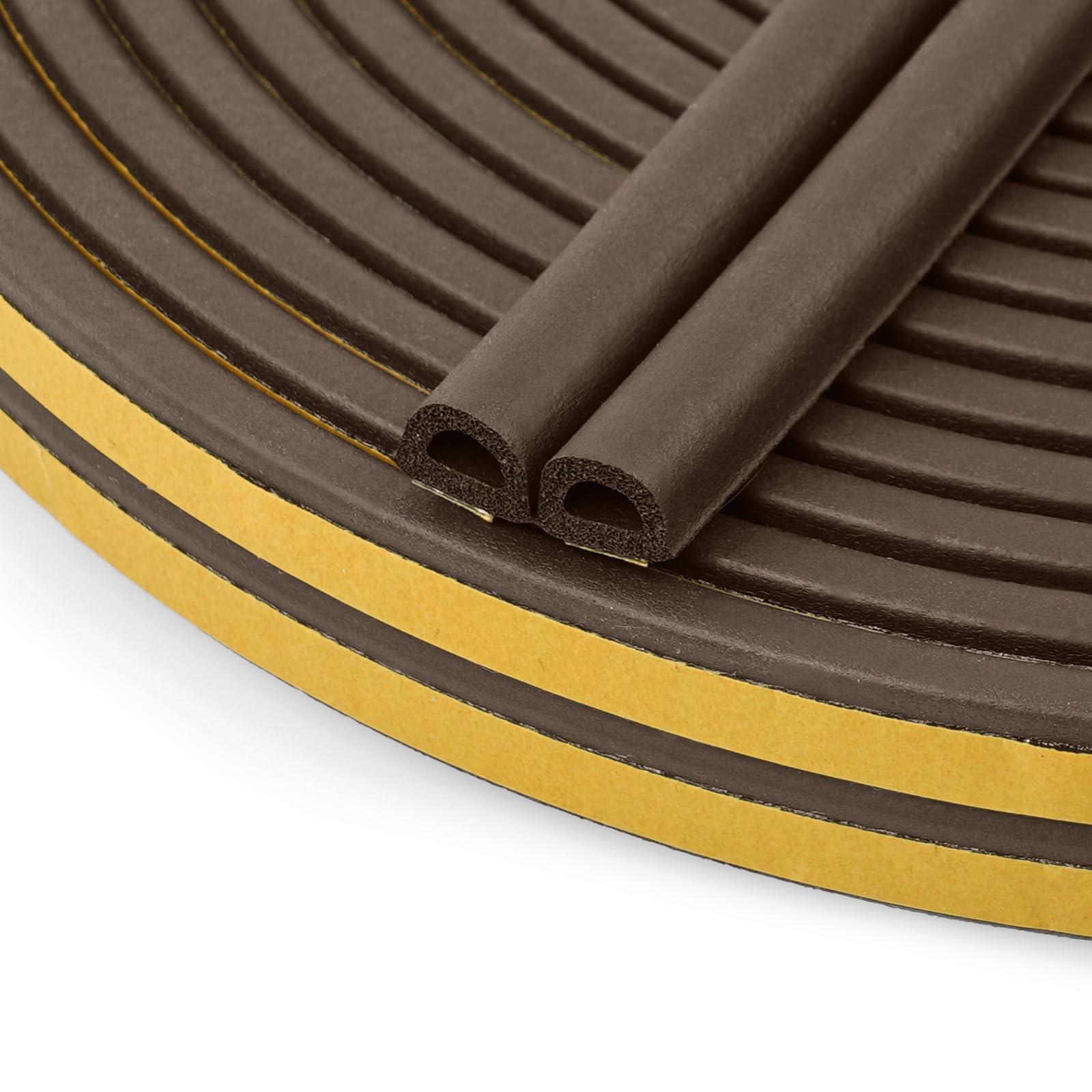 flintronic Sealing Tape for Doors, Windows, 12 m Door Seal, Self-Adhesive