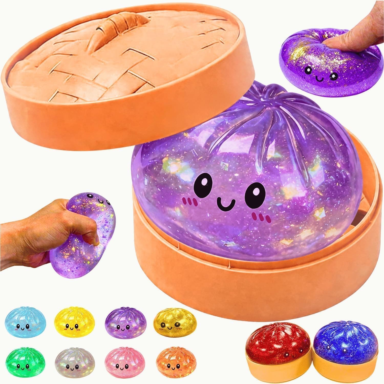 Mystery Dumpling Squishy Blind, Slow Rising Kawaii Dumpling Squishy Toy, Soft Scented Stress Relief Squishies, Surprise Collectible Fidget Toy for Kids & Adults (Pack of-1 , Multi-Color)