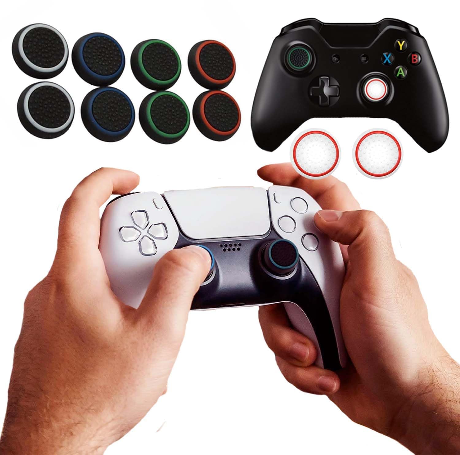BAERFIT 10 Pcs Controller Thumb Grips Joy Stick Replacement Ps 5c Console Thumb Grip Caps Compatible with ps5 Remote Controller Thumb Grips Ps4 Accessories Xbox One/360 Game Controller Joystick caps