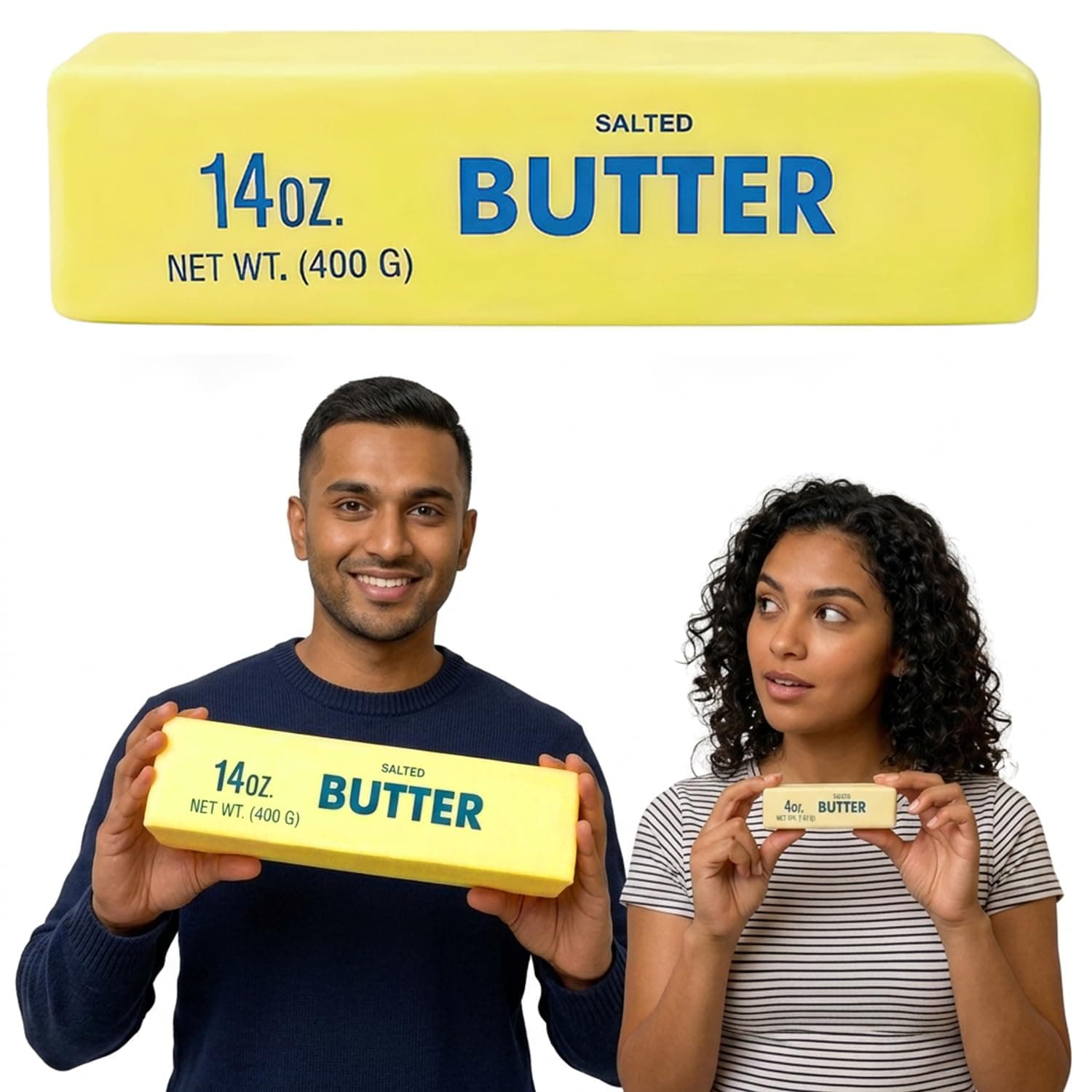PATPAT® 9.5 Inch Butter Squishy Toys, Realistic Butter Stick