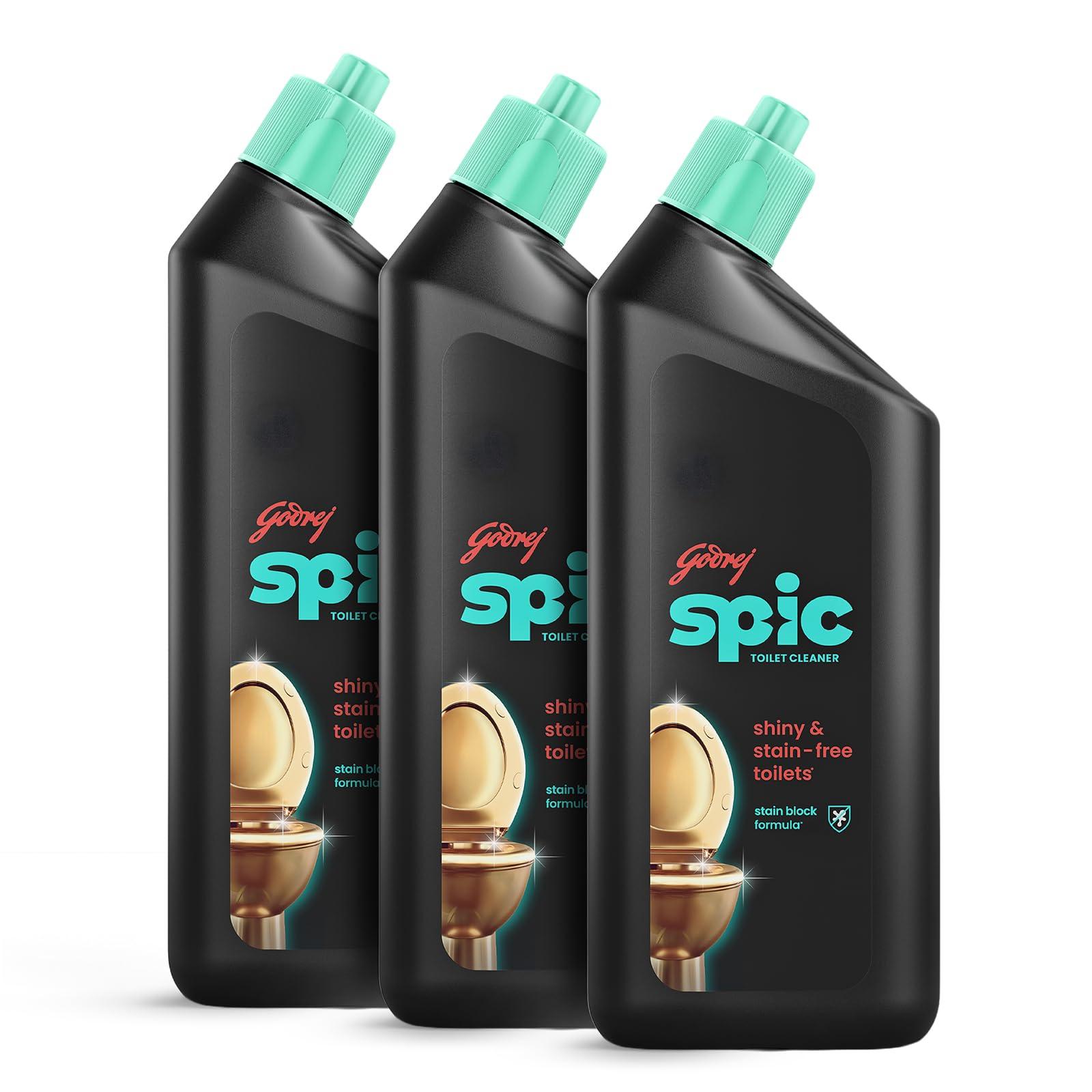 Godrej SPIC Toilet Cleaner - 525ml (Pack of 3) | Disinfectant Toilet Cleaner | Original | Kills 99.9% Germs