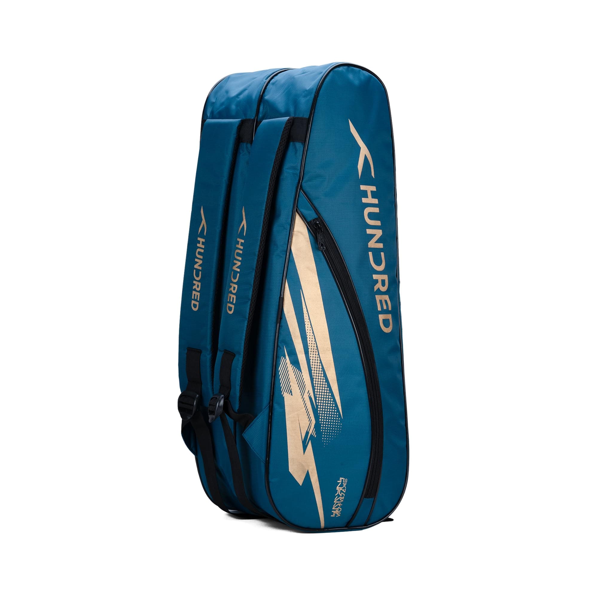 Hundred Cosmogear Badminton Kit-Bag (Teal Green)|Double Zipper|Bag with Front Zipper Pocket, Polyester