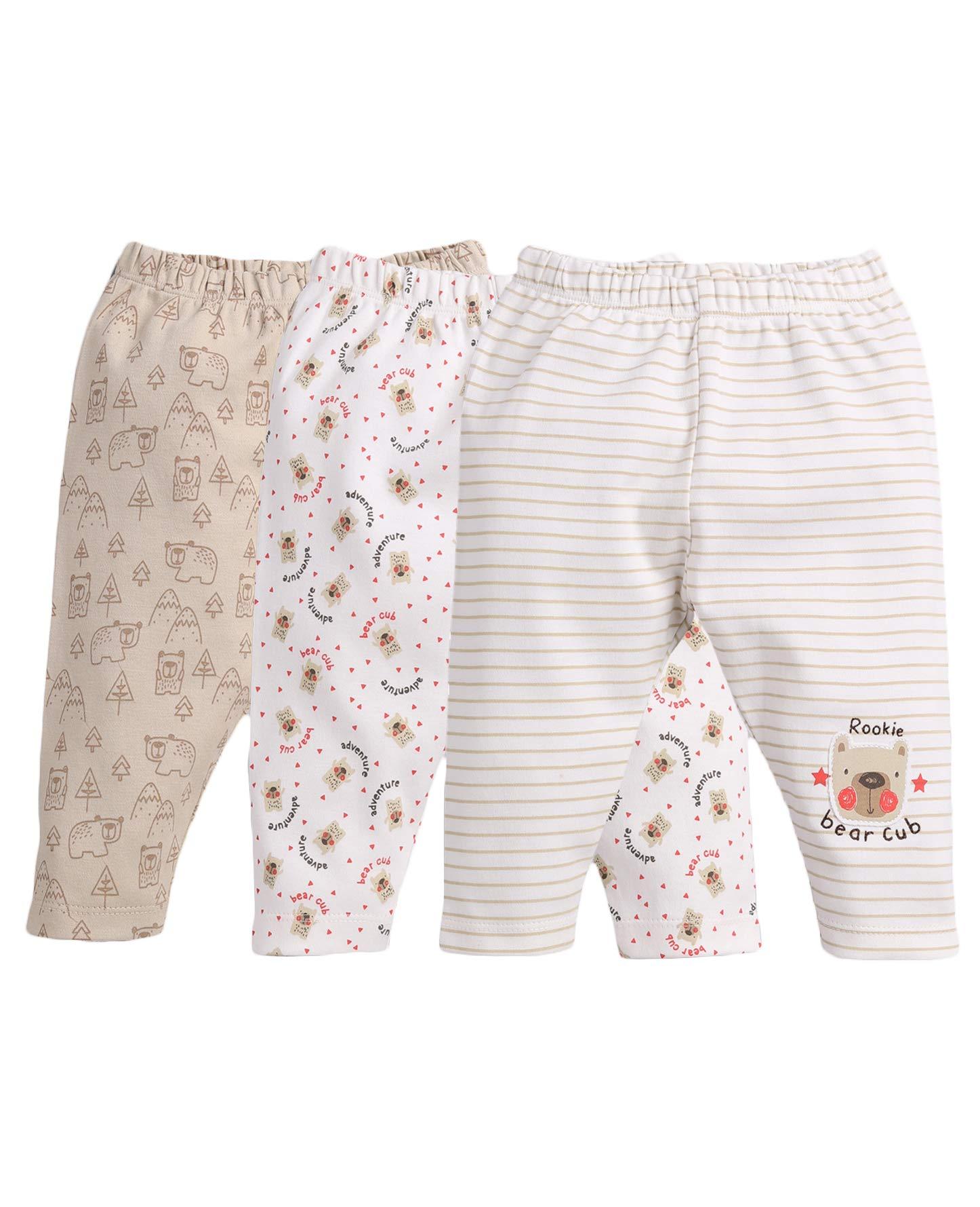 Baby Go 0-3M/3-6M/6-9M/9-12M 100% Pure Cotton Pack of 3 Pyjamas for Babies