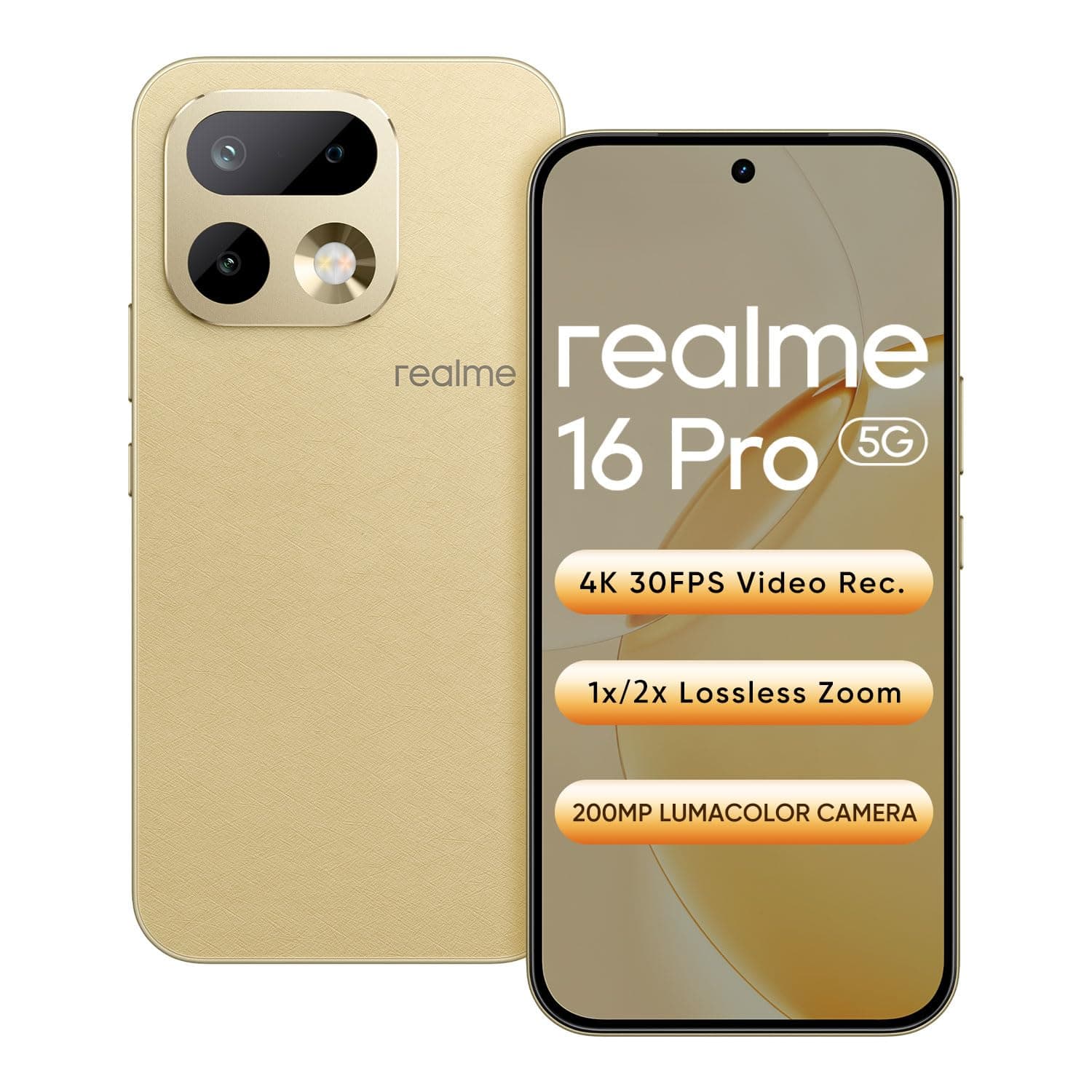 realme 16 Pro 5G Smartphone 8+256GB Gold
