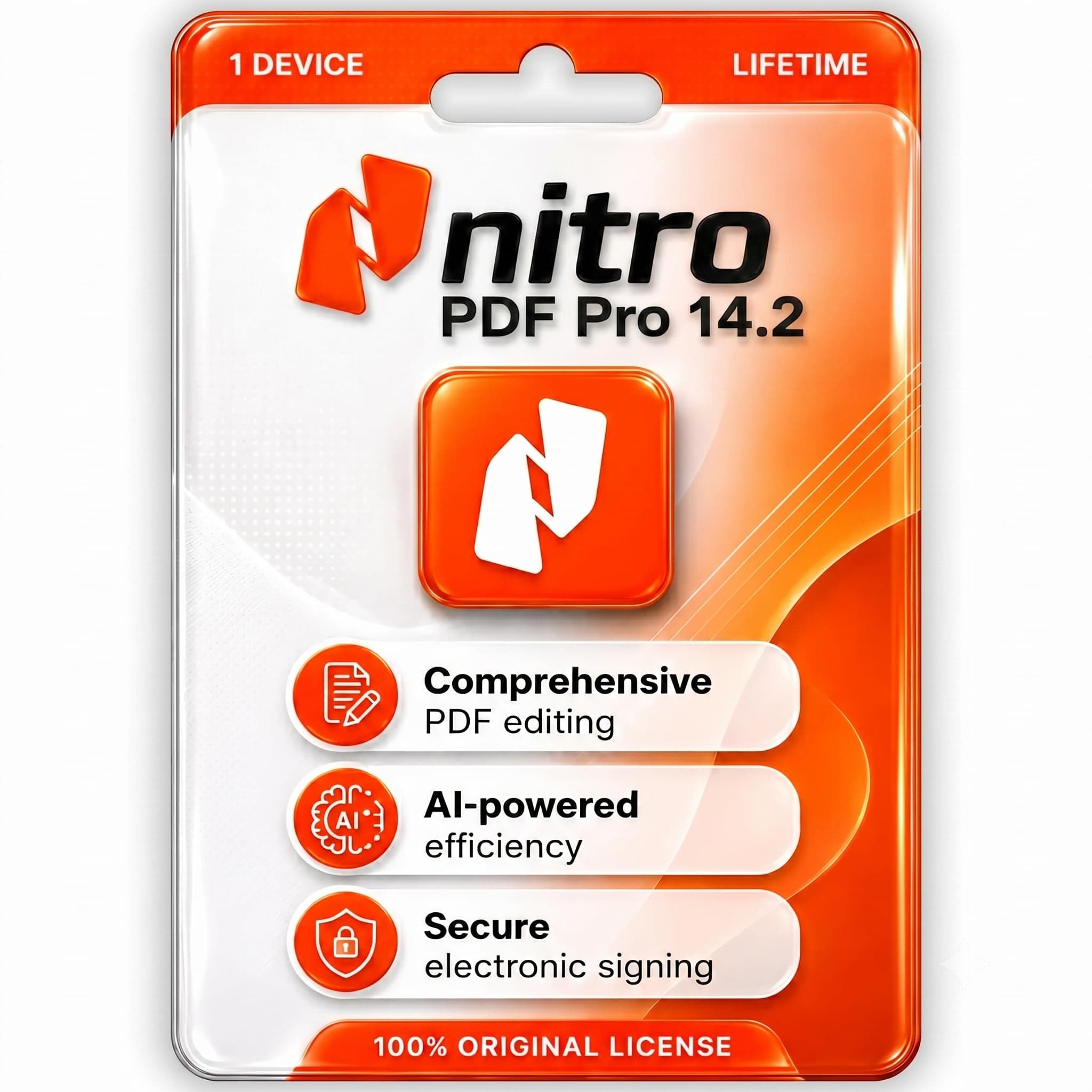 Nitro PDF Pro 14 | Advanced PDF Editing, OCR & eSign Tools | Convert Combine PDF | Single User Lifetime License