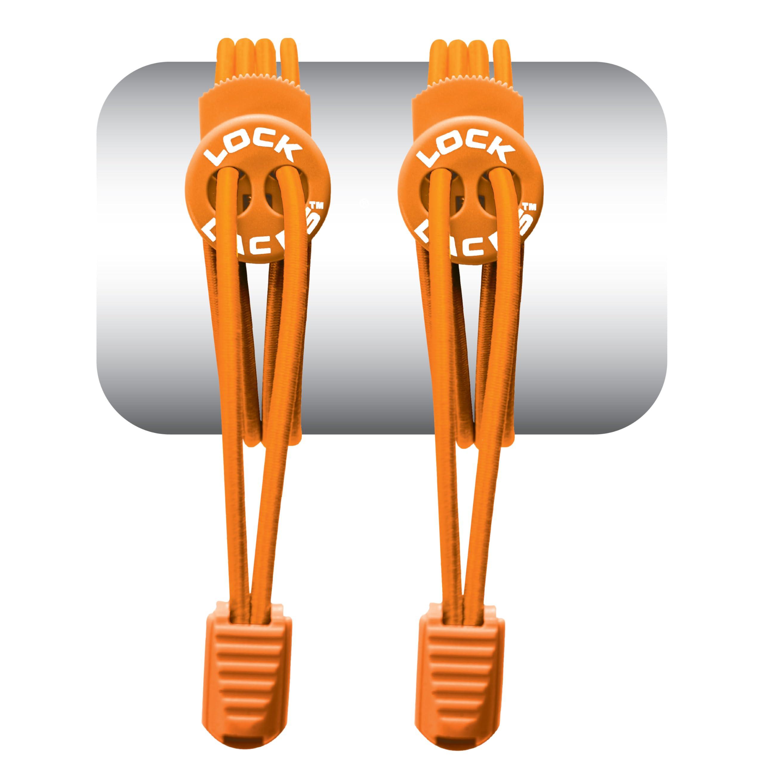 LOCK LACES USA (Elastic No Tie Shoelaces) - Lock Them Once and Break Free from Tying Them All Day! (Orange)…