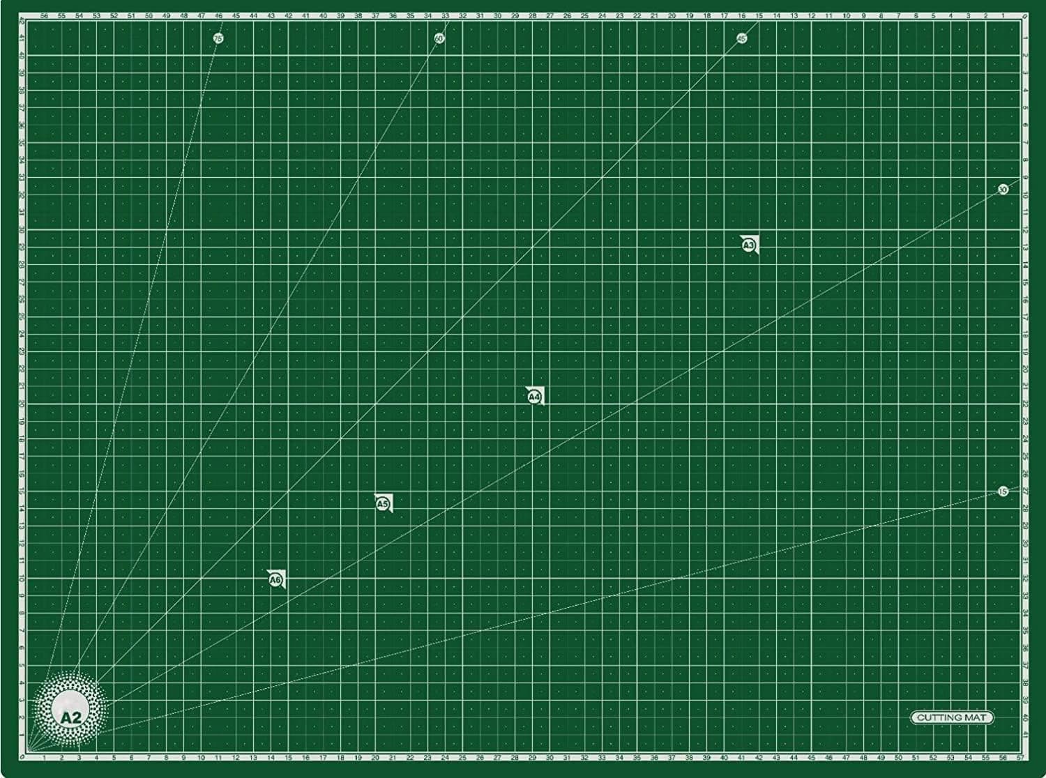 VERAT Cutting Mat A2 Size Self Healing Cutting Mat 18 x 24 Self Healing 5 Layered Double Sided with Marked Pattern and Grid Art Board/Drawing mat Artists/Paper Cutting/Paper Cutting Board-Green