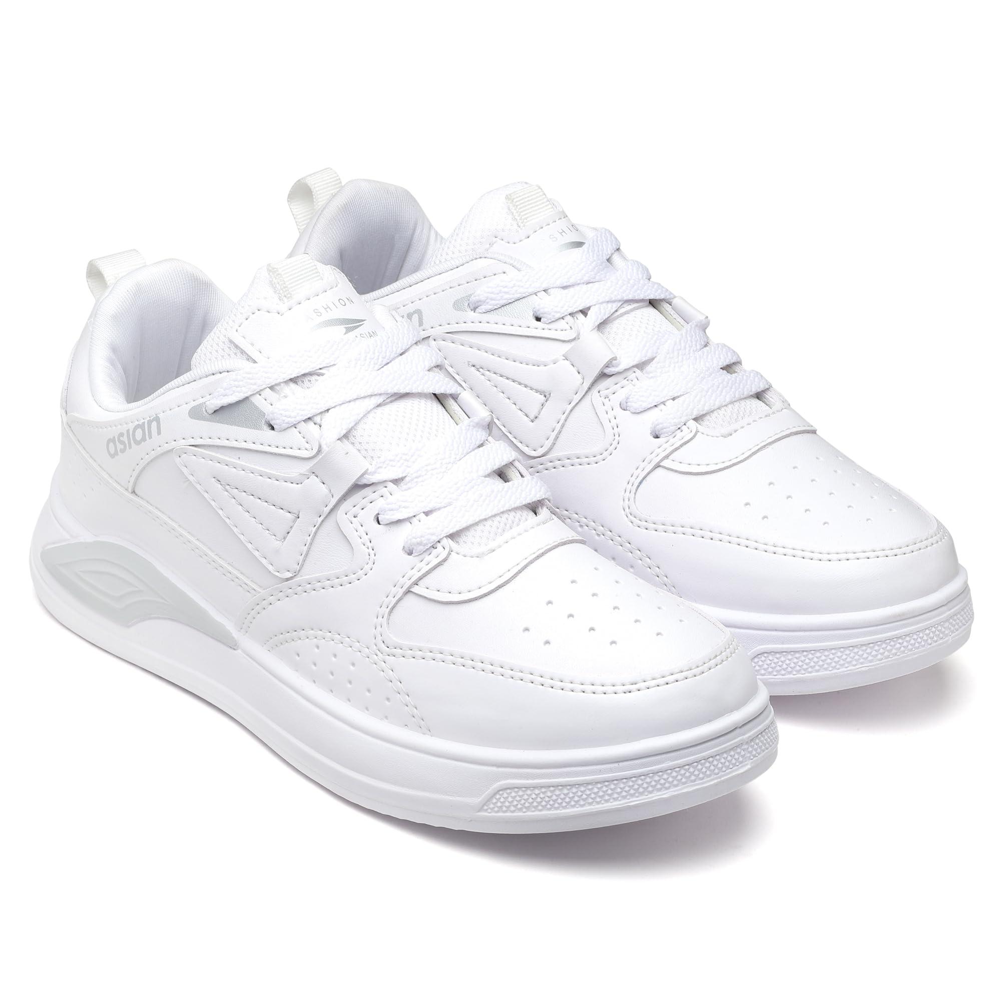 ASIAN Casual Sneaker Shoes for Men|Soft Cushioned Insole || Moscow-01 Sneakers for Men, White,UK 7