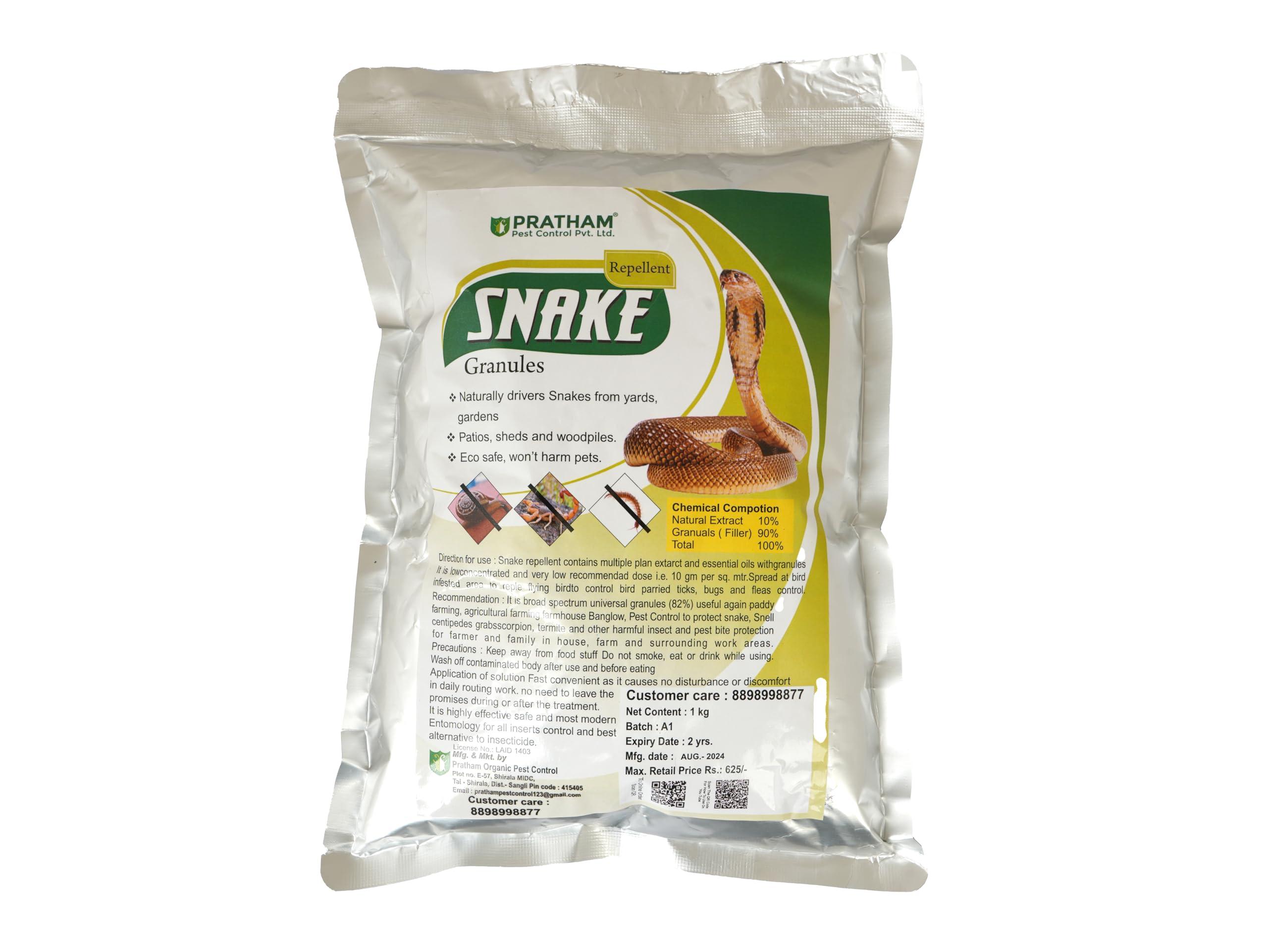 PRATHAM ORGANIC PEST CONTROL Outdoor Protection Granules 1kg | Plant Based Formula | Ready To Use Garden & Outdoor Care Granules | Lemongrass & Orange Leaf Blend
