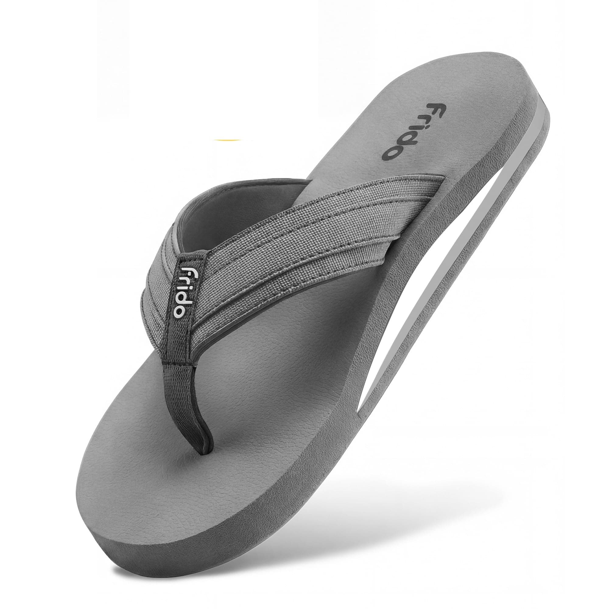 Frido Cloud Comfort Arch Support Slippers for Women & Men | Orthopedic Soft Home Chappal - Unisex Slipper| House Slipper with Anti-Skid Sole for Home Use & Casual (UK-3), Cloud Grey