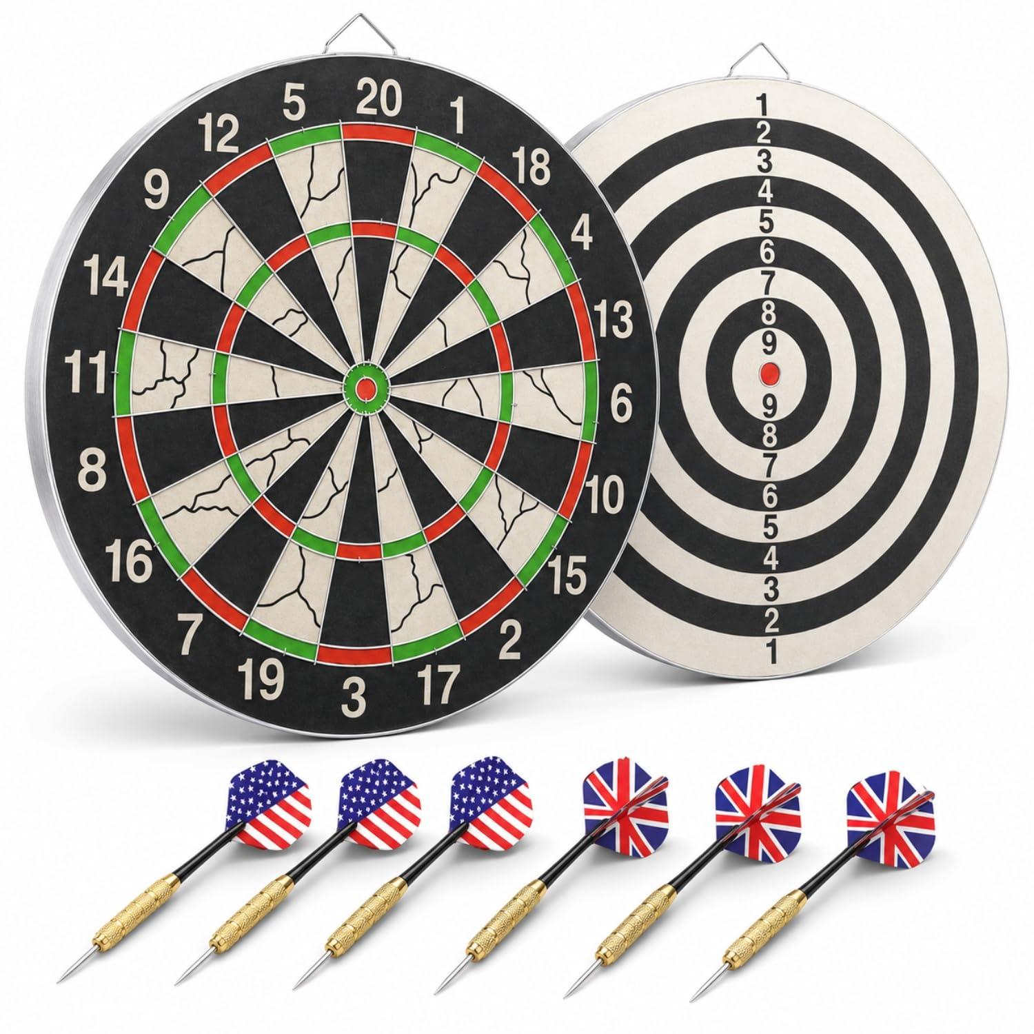 Toy Imagine 18 Inch Double-Sided Dart Board Set