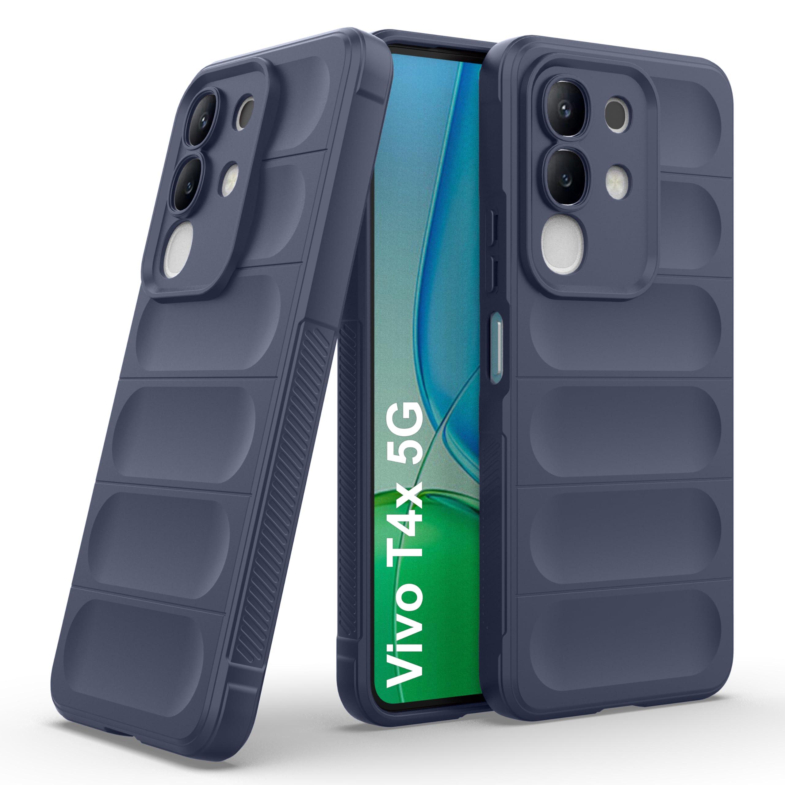 Zapcase Back Case Cover for Vivo T4x 5G | Compatible for Vivo T4x 5G Back Cover | Liquid Silicon Magic Case with Camera Protection | Sapphire
