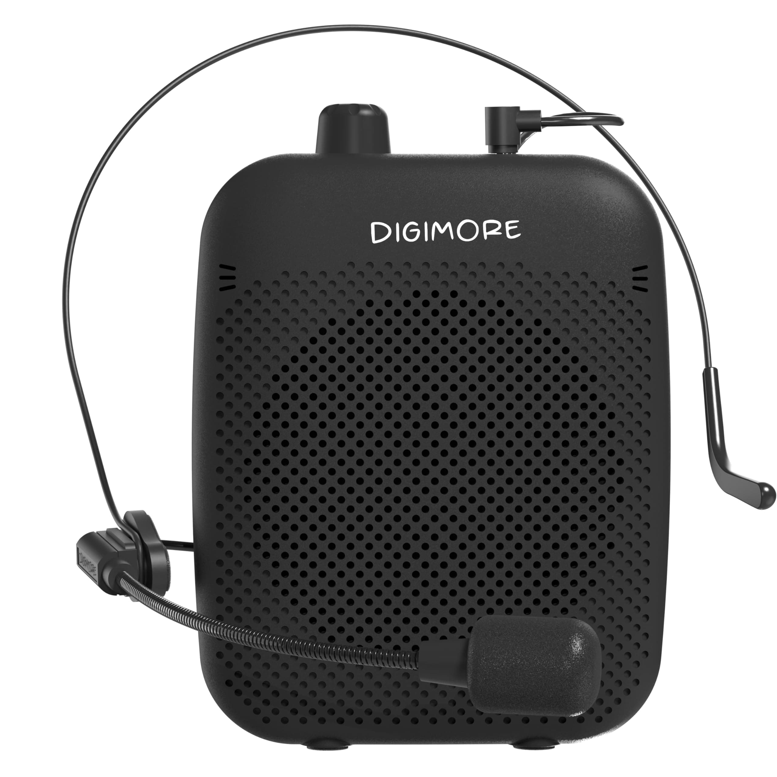DIGIMORE 10W Voice Amplifier for Teachers w/Wired Headset Mic | 12Hrs Battery | BT 5.4 | in-Built Noise Reduction | Speaker for Tour Guides, Yoga, Announcements, Schools & Colleges (D-1200)