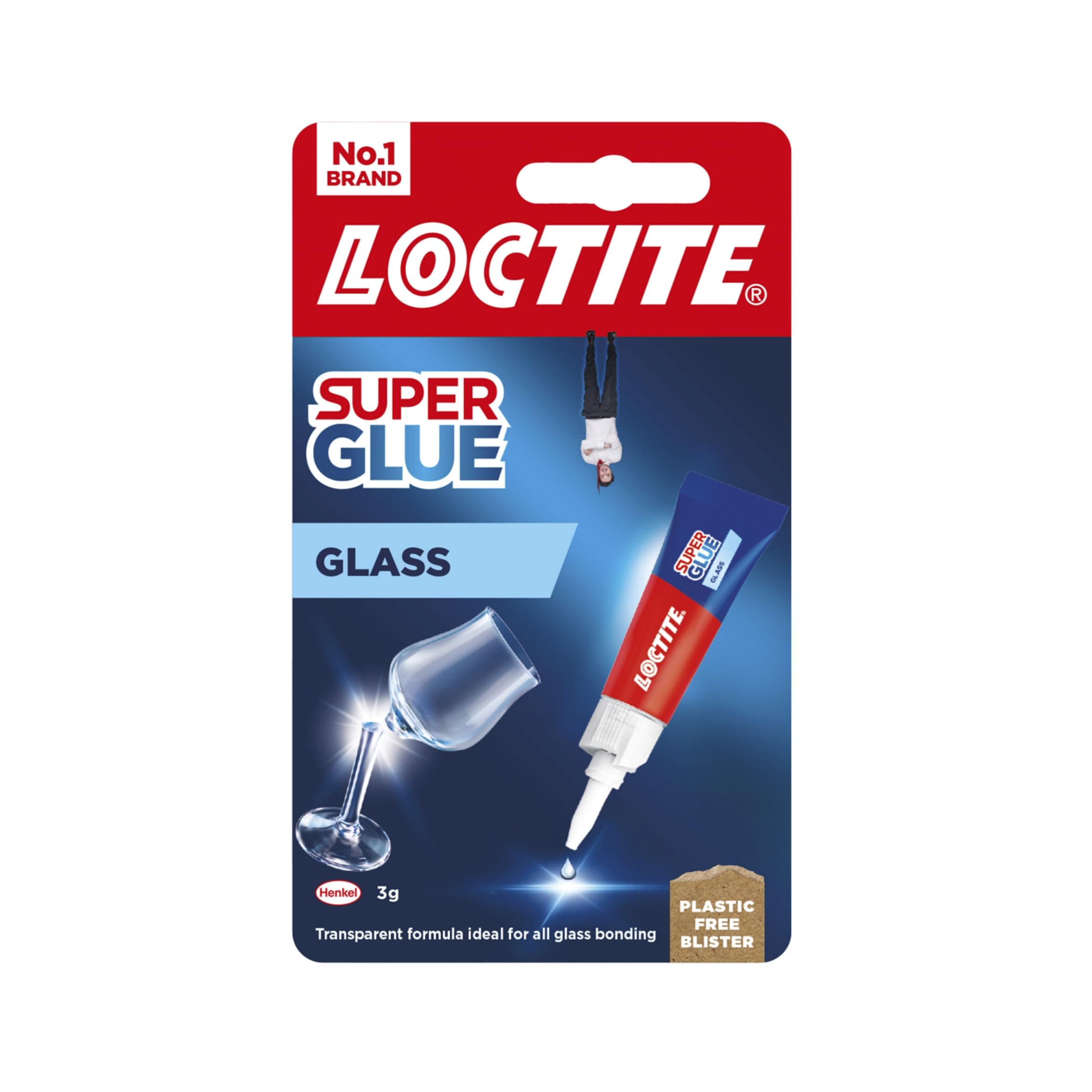 Loctite Glass Bond, Super Glue for Glasses, Acrylic, Crystal Clear, DIY Craft, Mirror, Window, 3g,